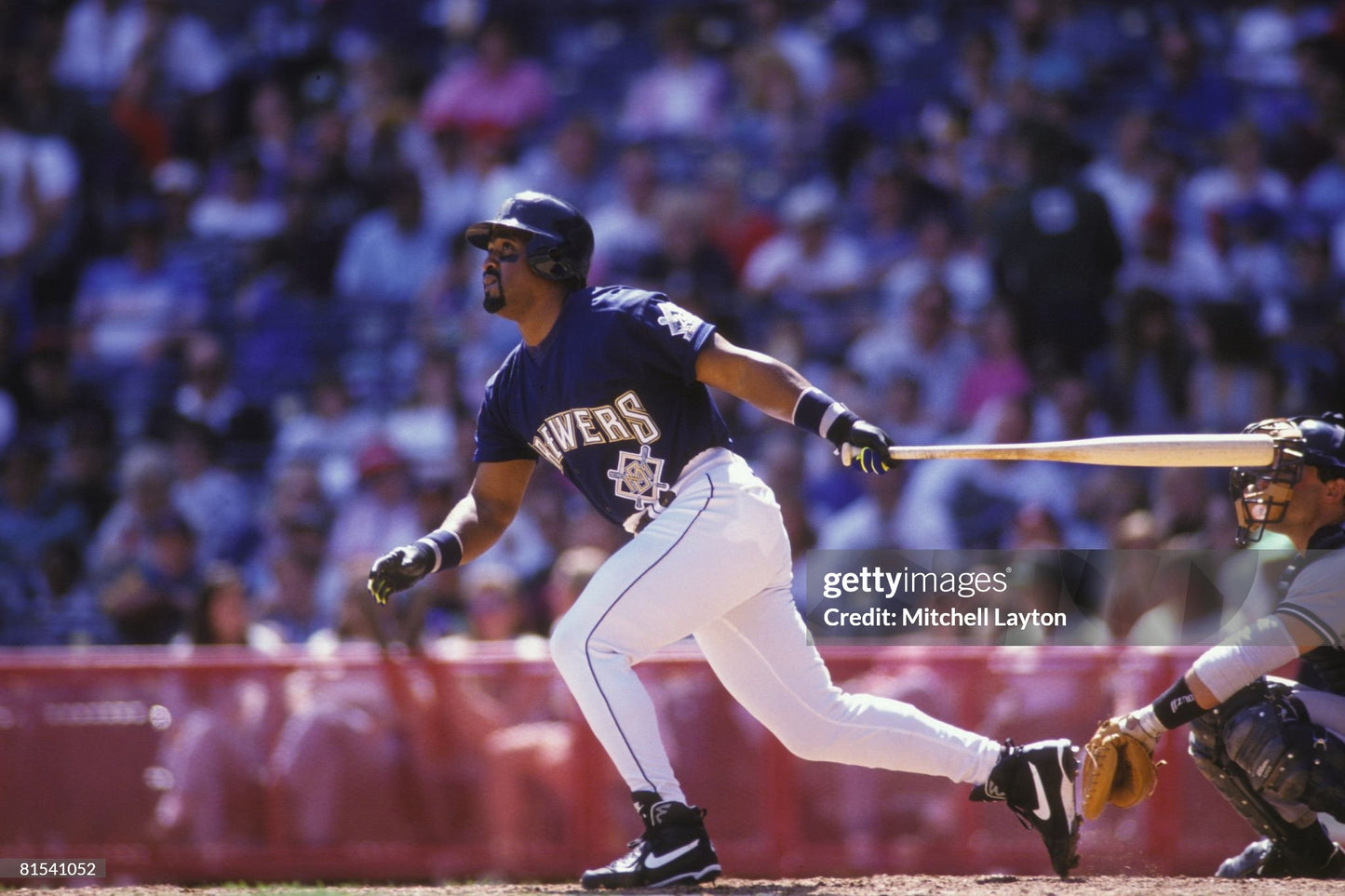 Milwaukee Brewers Greg Vaughn 1994 Team Issued MLB Baseball Jersey (50/XL)