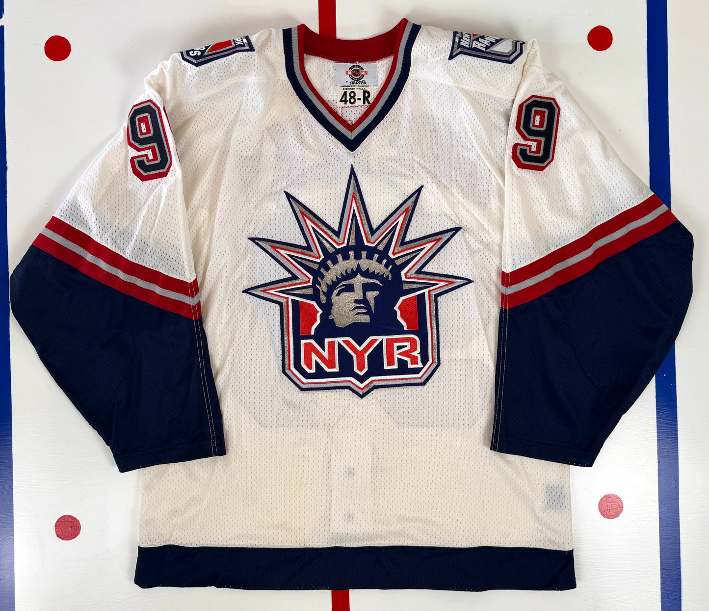 New York Rangers 1998-99 Wayne Gretzky White Lady Liberty NHL Hockey Jersey (48/Large)