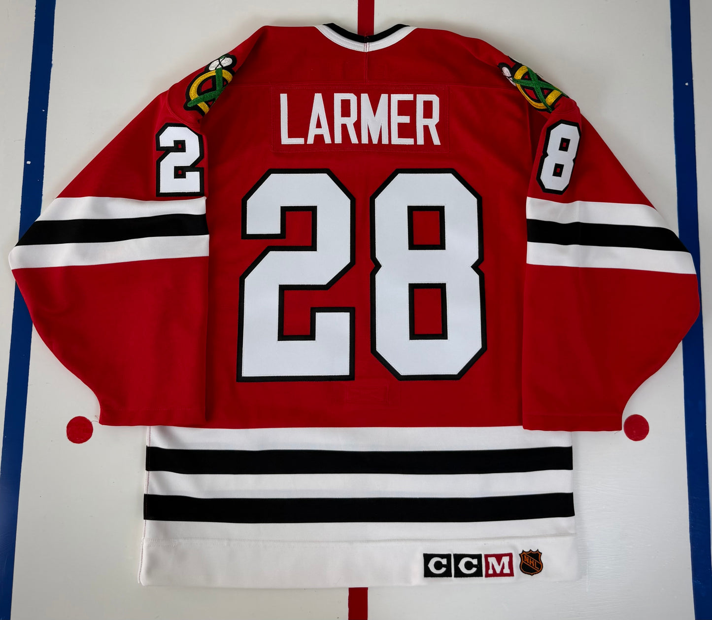 Chicago Blackhawks Steve Larmer 1992 NHL Hockey Jersey (44/Medium)