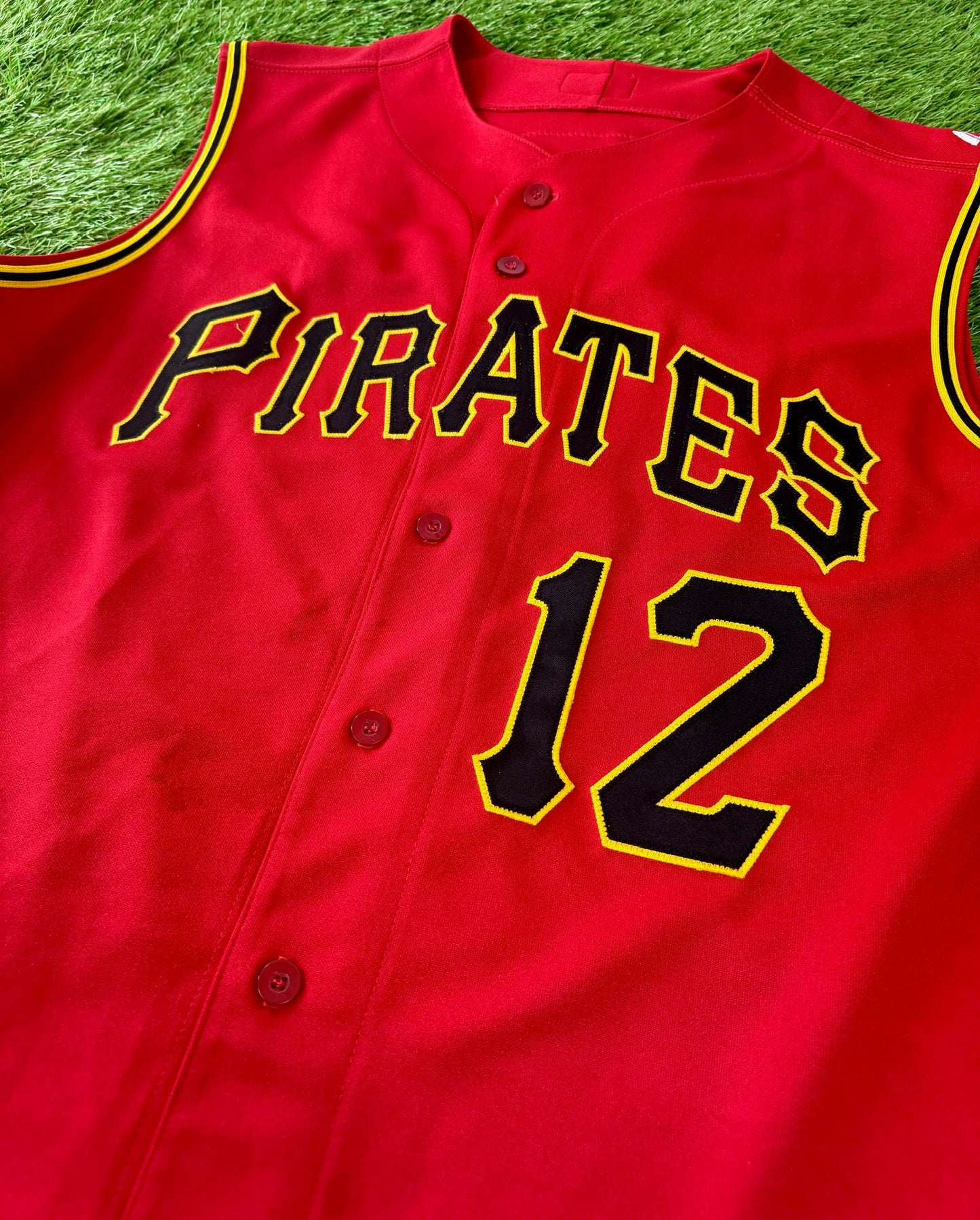 Pittsburgh Pirates 2007-2008 Freddy Sanchez Red Alternate Vest MLB Baseball Jersey (44/Large)