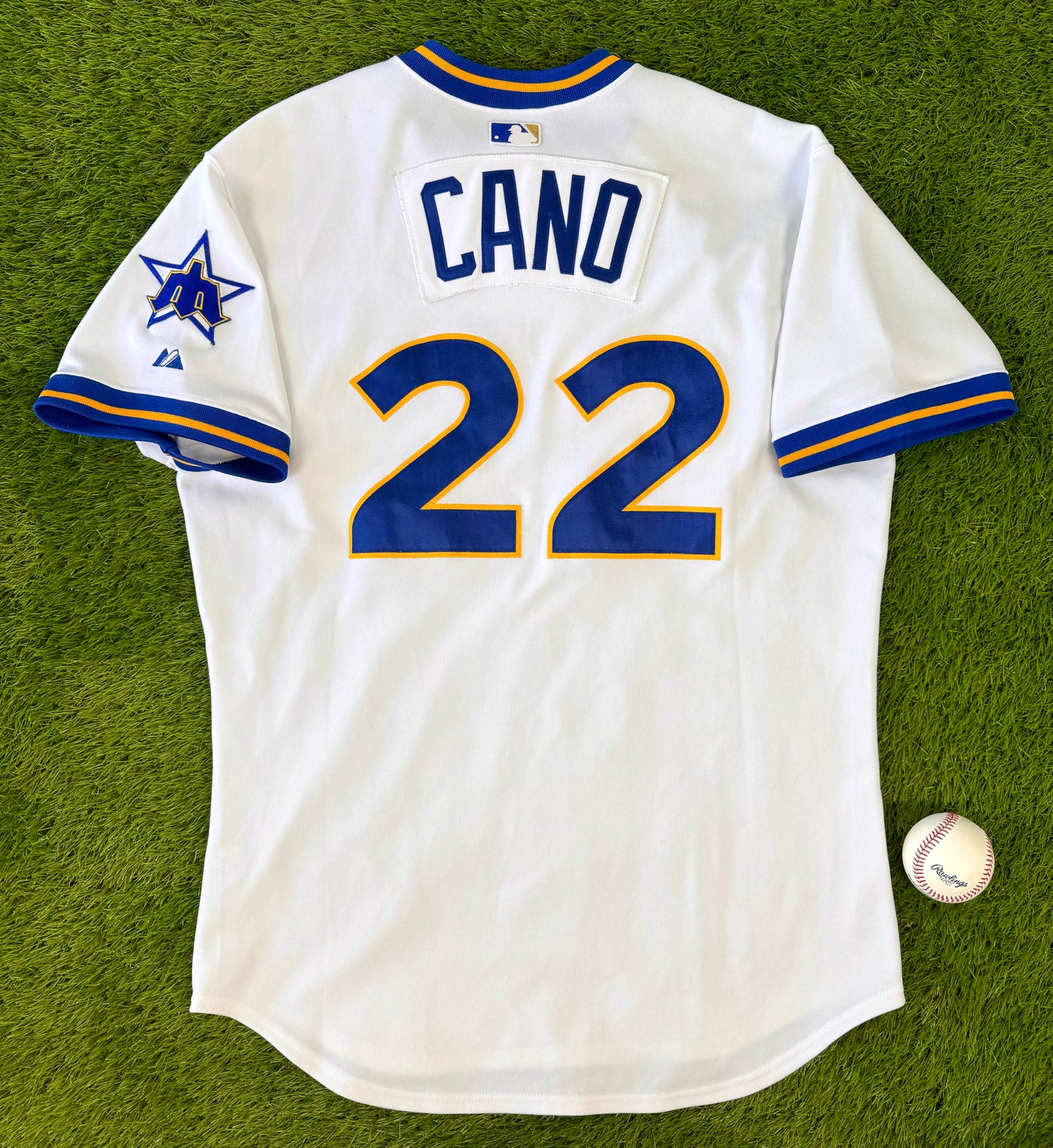 Seattle Mariners Robinson Cano 2014 Throwback MLB Baseball Jersey (48/XL)