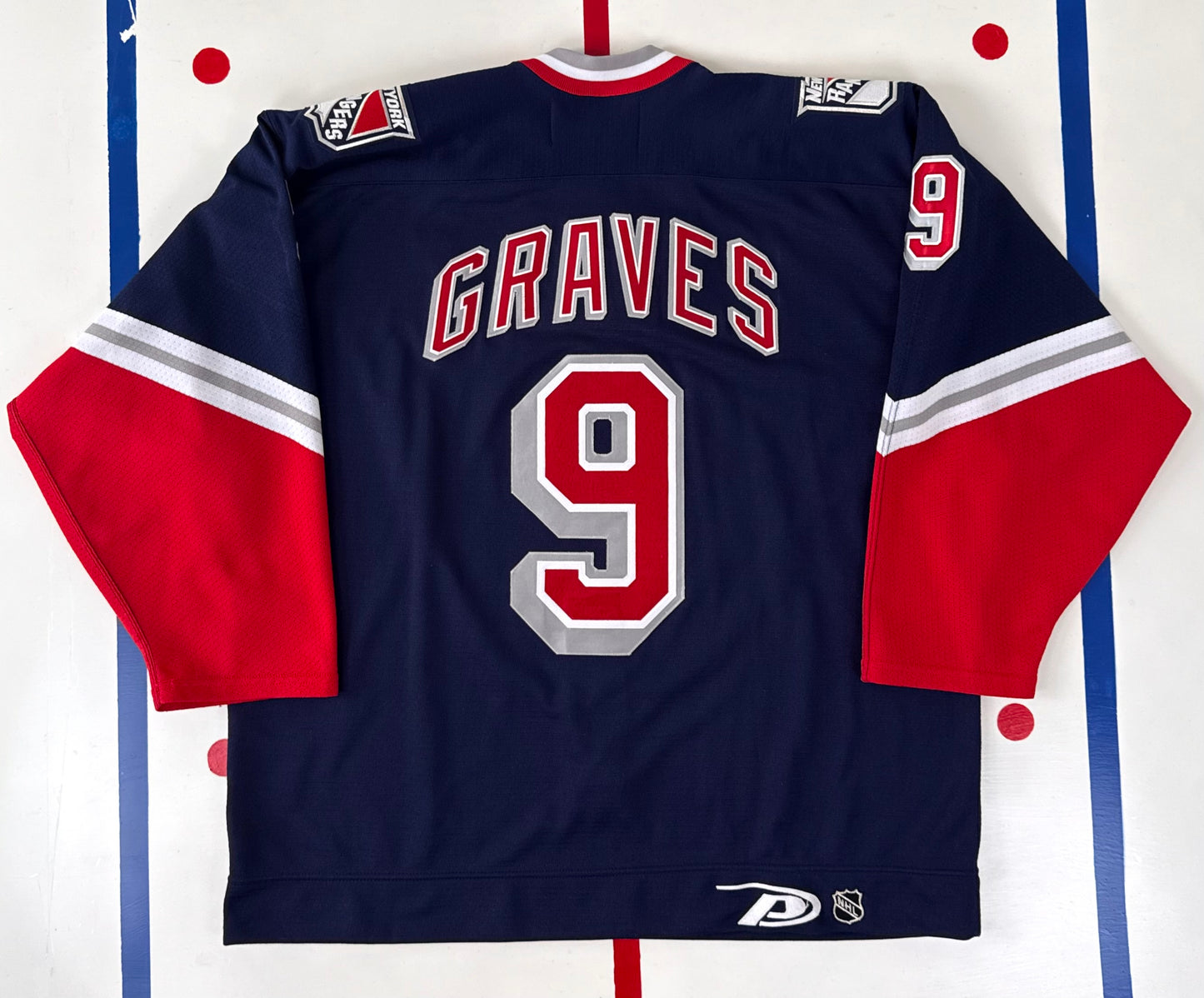 New York Rangers Adam Graves 1999-2000 Alternate Lady Liberty NHL Hockey Jersey (56/XXL)