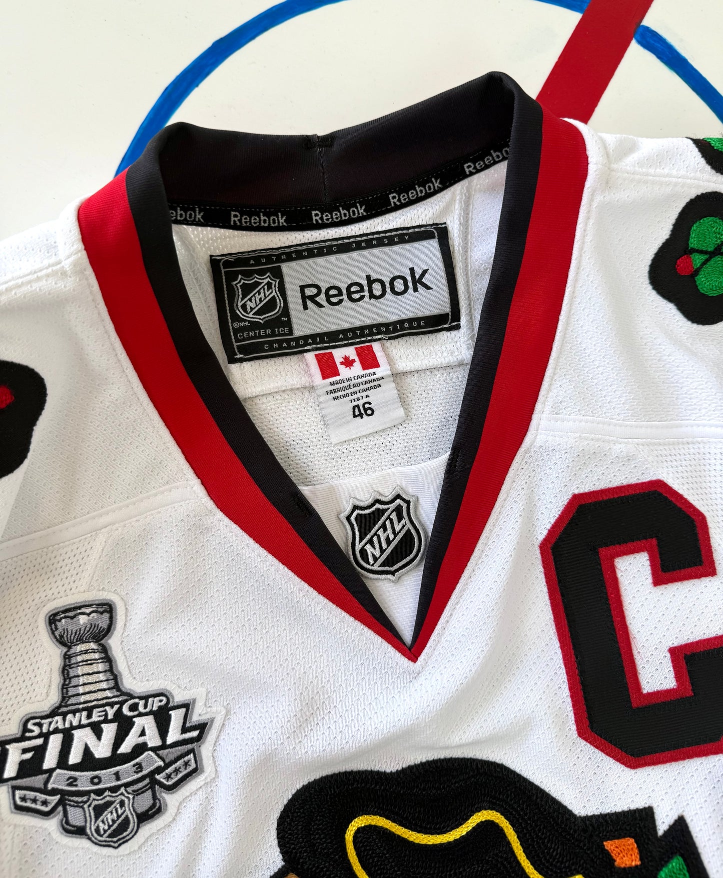 Chicago Blackhawks Jonathan Toews 2013 Stanley Cup Finals NHL Hockey Jersey (46/Small)