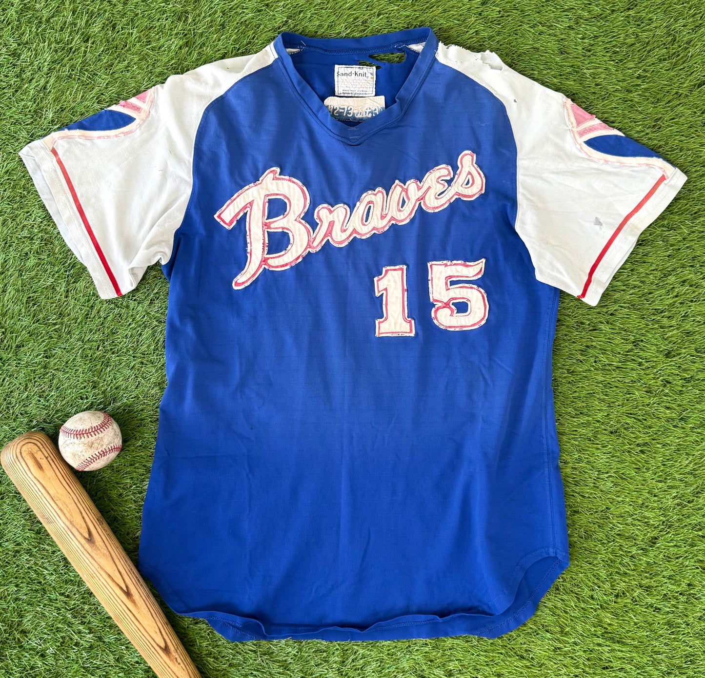 Atlanta Braves Johnny Oates 1973 Game Worn MLB Baseball Jersey (42/Large)