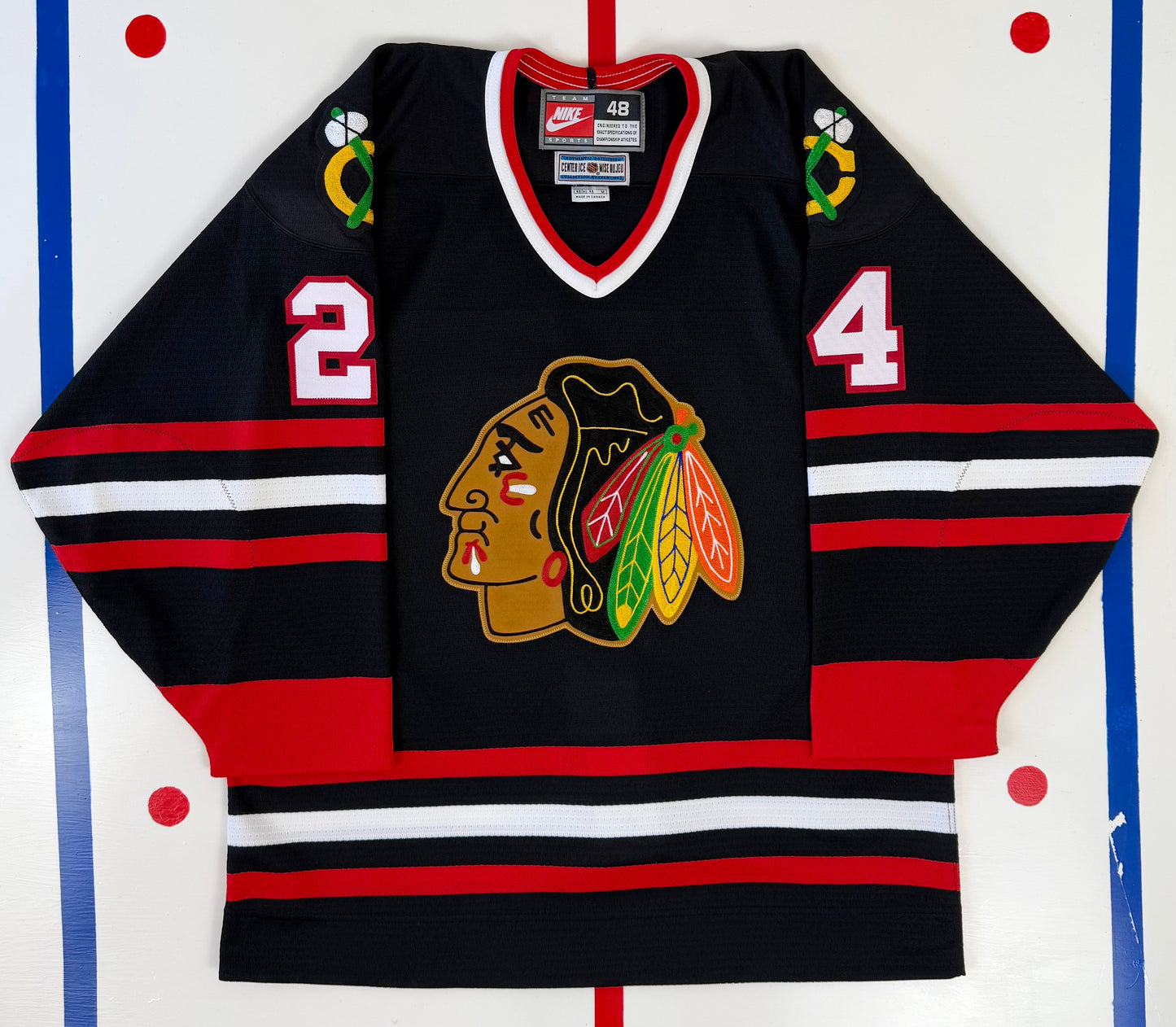 Chicago Blackhawks 1996-1999 Bob Probert NHL Hockey Jersey (48/Medium)
