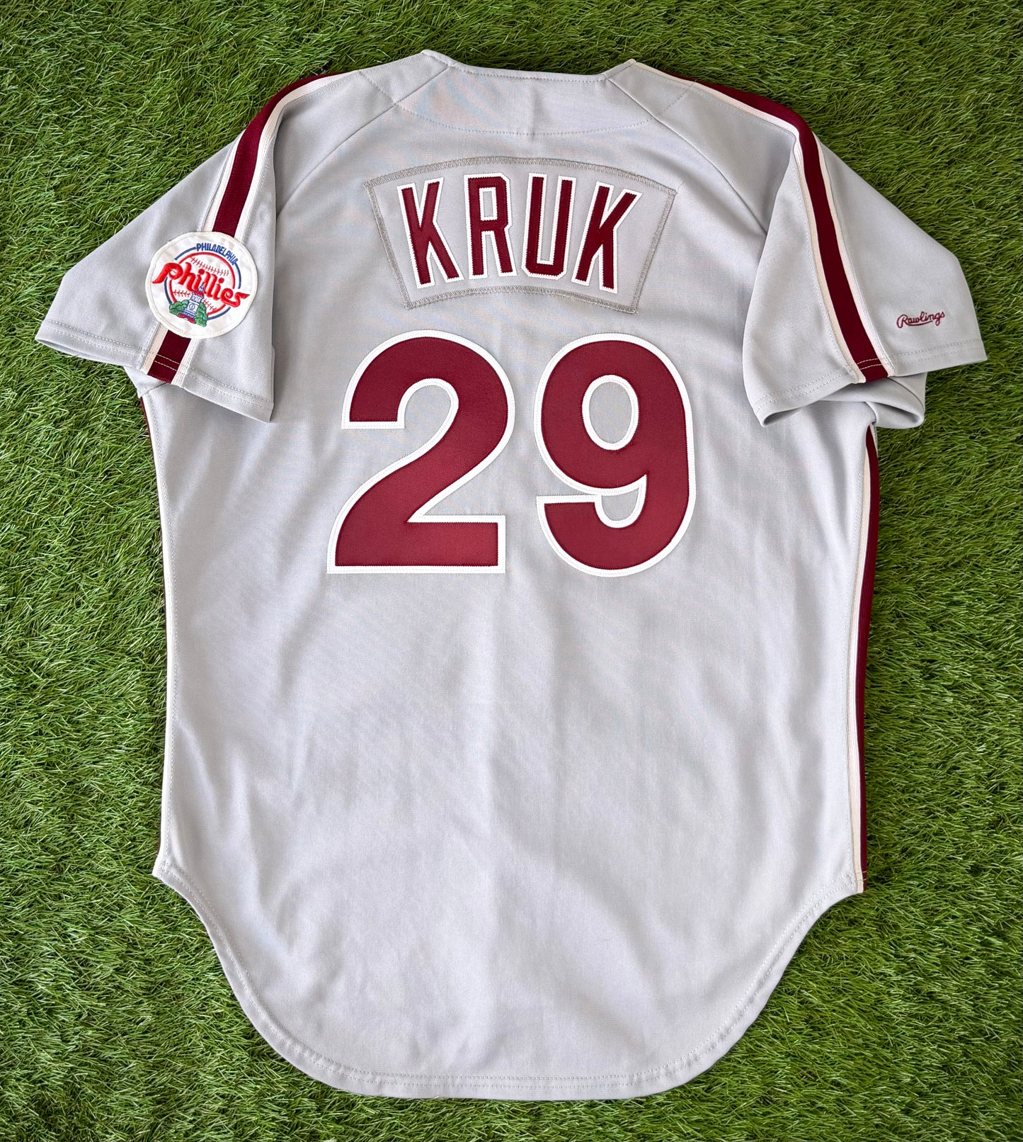 Philadelphia Phillies John Kruk 1991 MLB Baseball Jersey (46/XL)