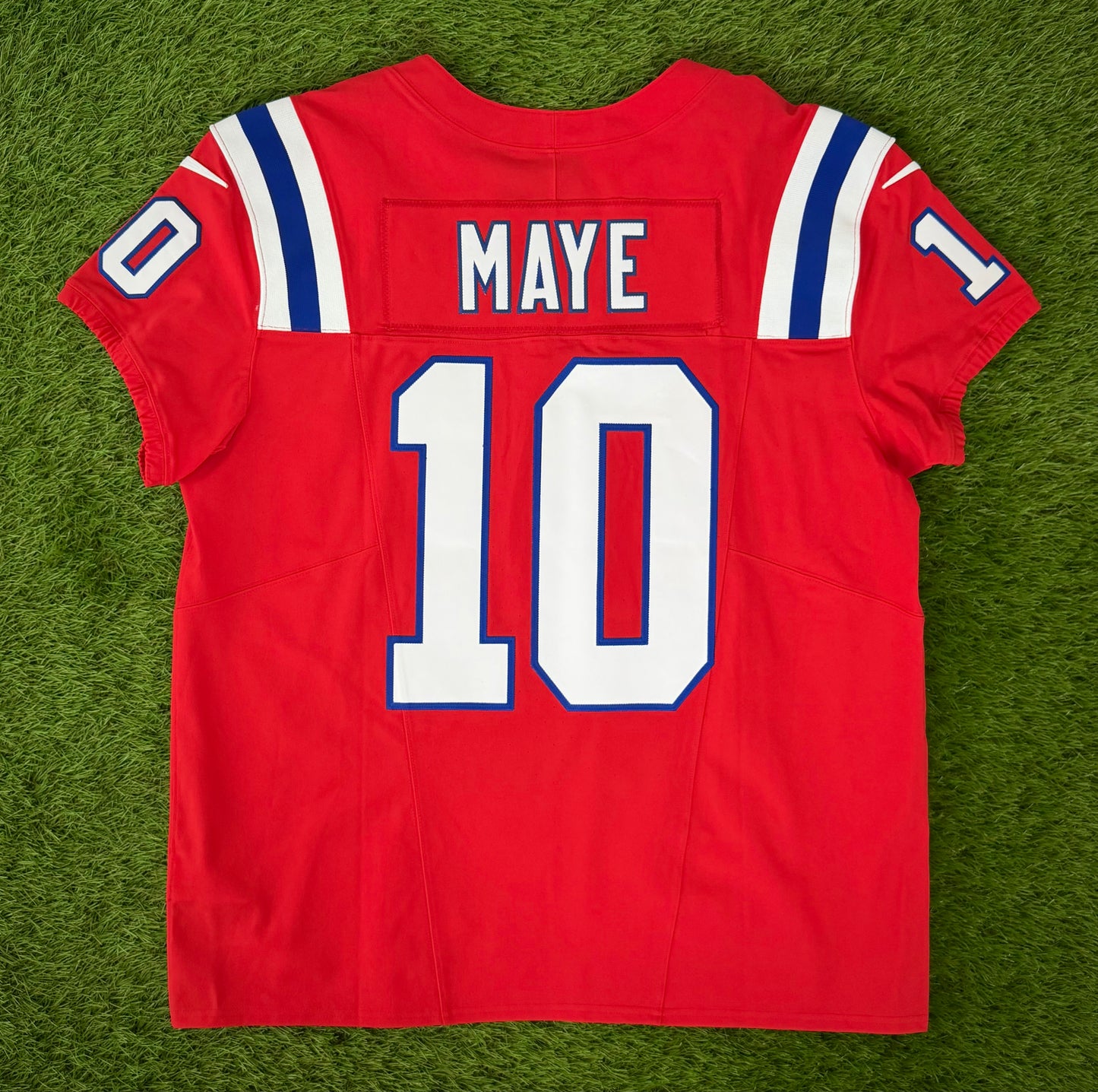 New England Patriots Drake Maye 2025 Throwback NFL Football Jersey (48/XL)