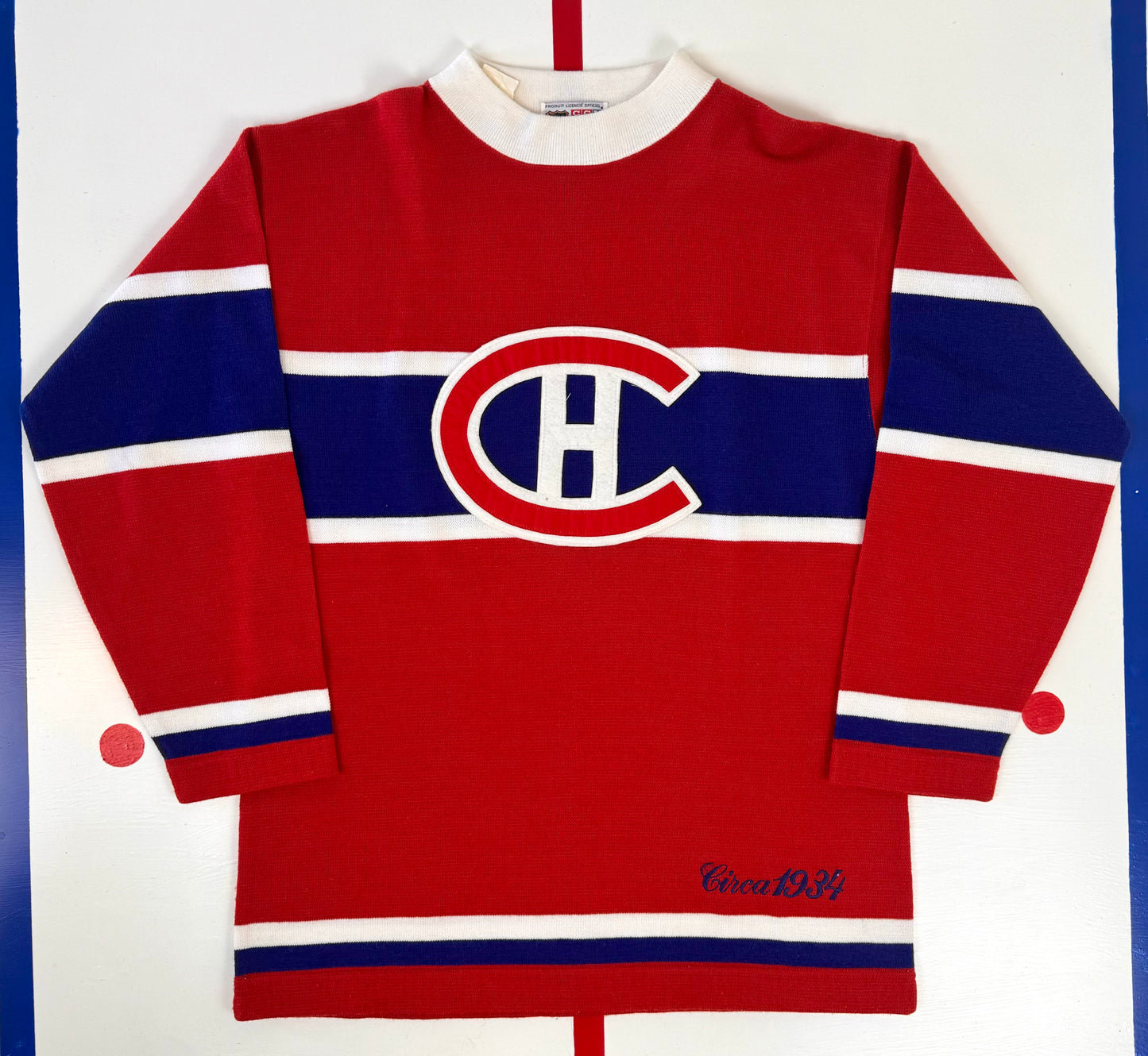 Montreal Canadiens 1934 NHL Hockey Jersey/Sweater (L/XL)