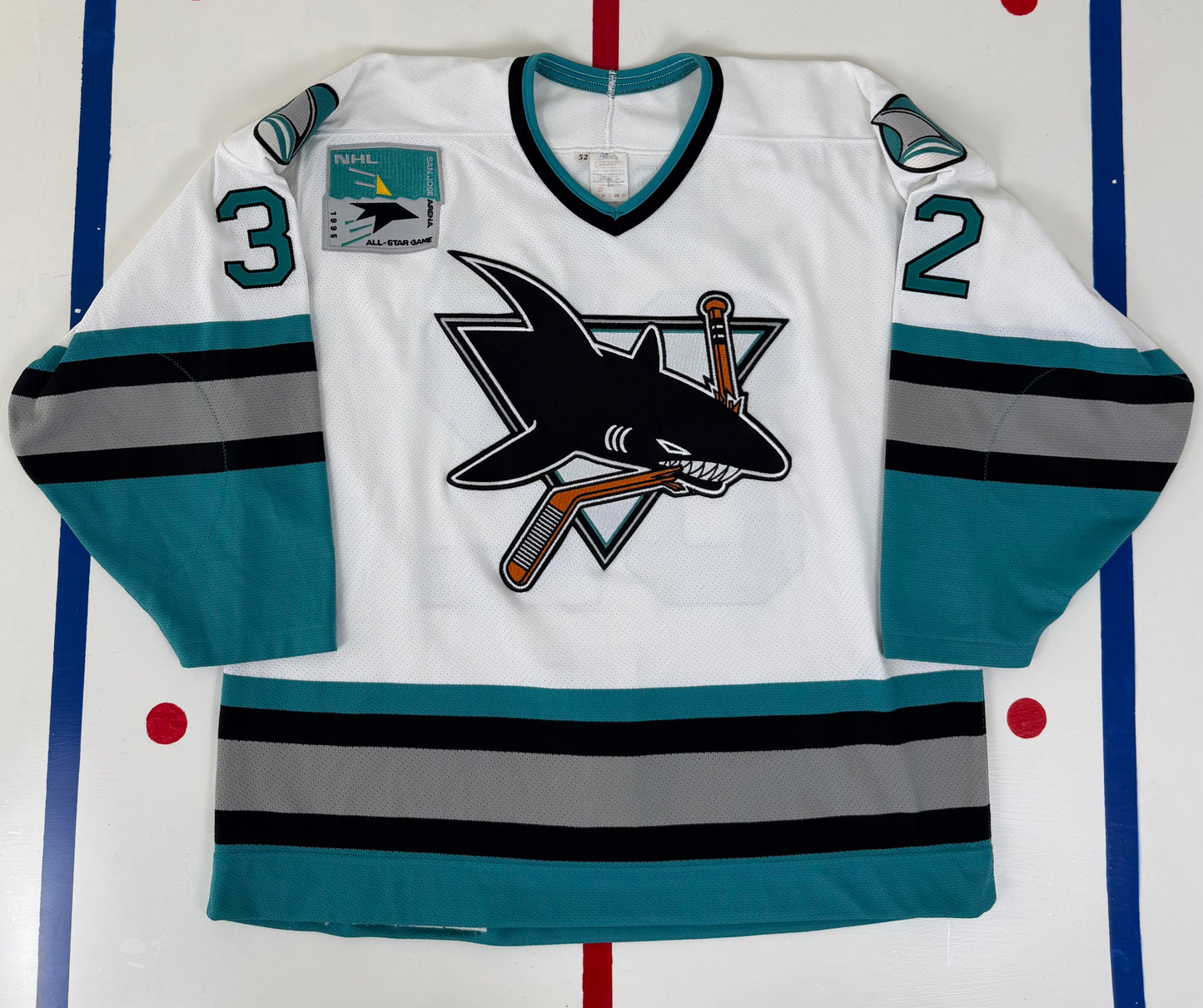 San Jose Sharks Irbe 1995 NHL Hockey Jersey (52/XL)