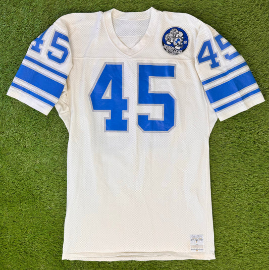Detroit Lions 1983 Preseason Game Worn Wordord NFL Football Jersey (46/XL)