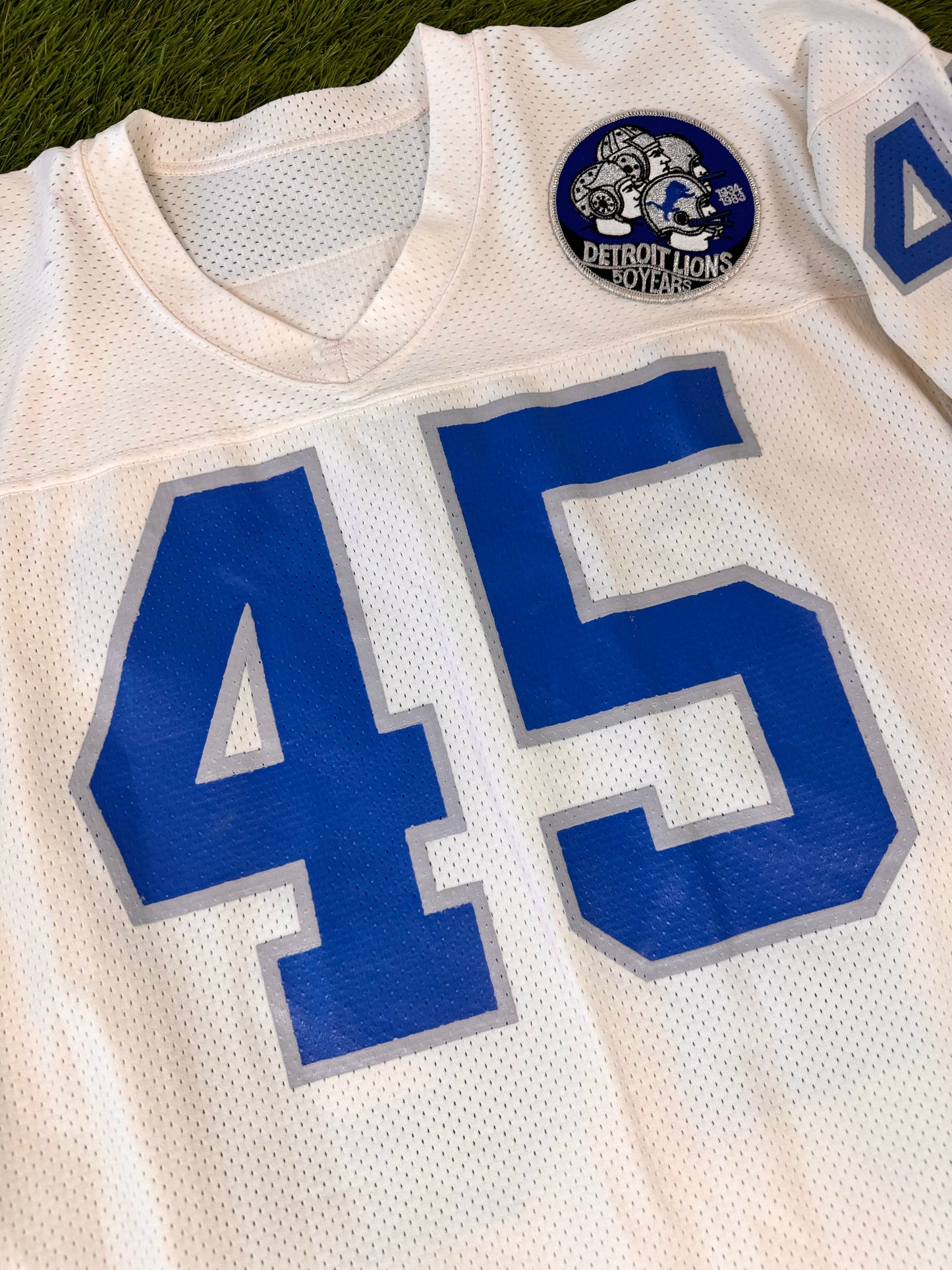 Detroit Lions 1983 Preseason Game Worn Wordord NFL Football Jersey (46/XL)