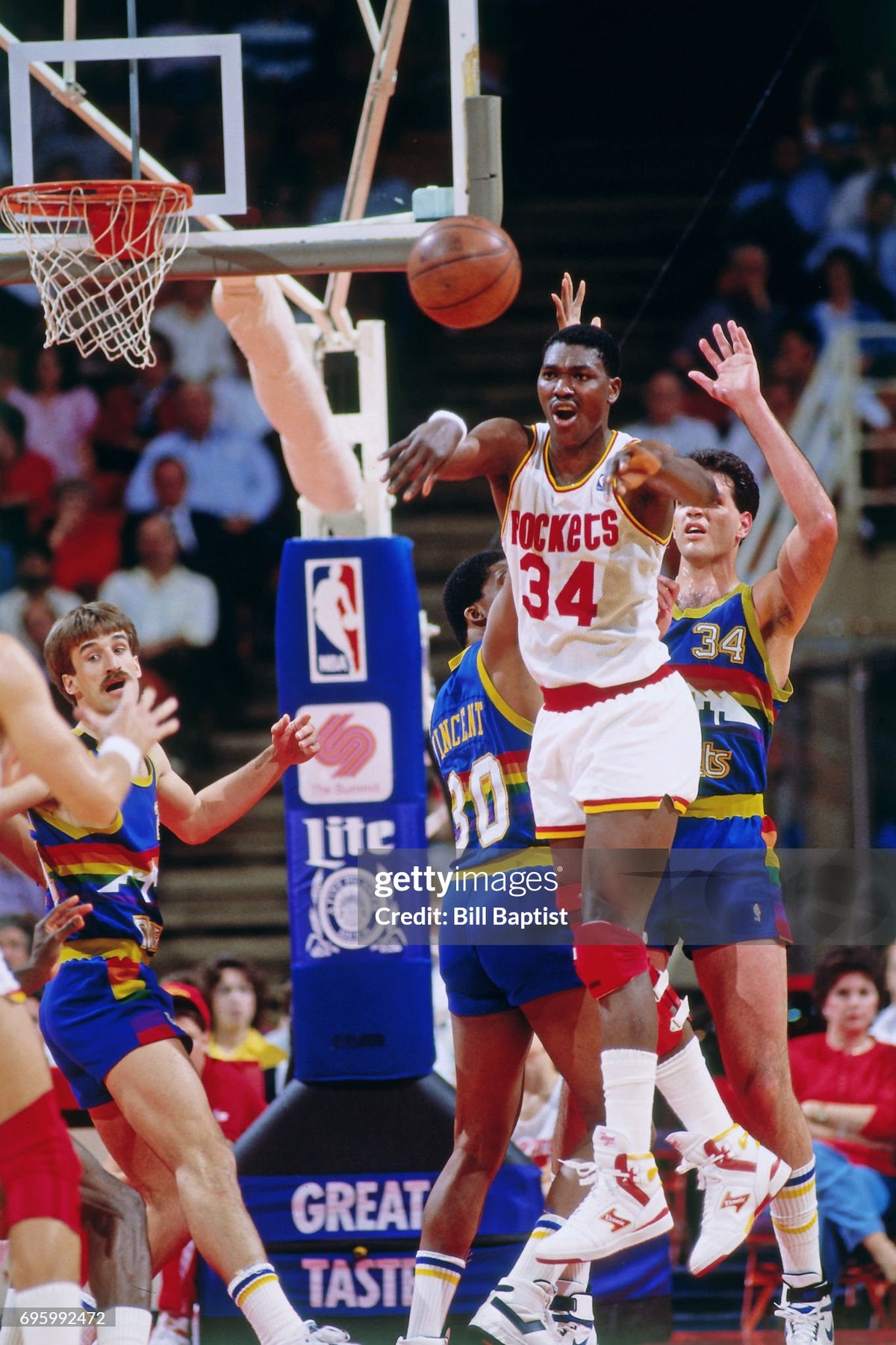 Houston Rockets Hakeem Olajuwon 1989-1990 NBA Basketball Jersey (44/Large)