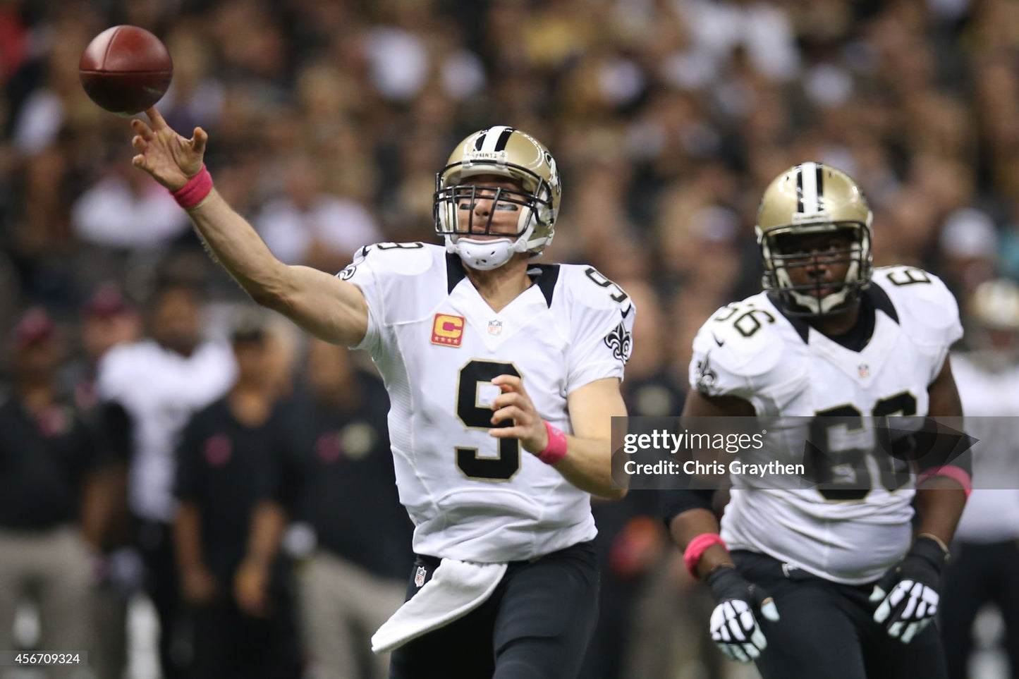 New Orleans Saints Drew Brees 2014 Breast Cancer Awareness NFL Football Jersey (42/Medium)