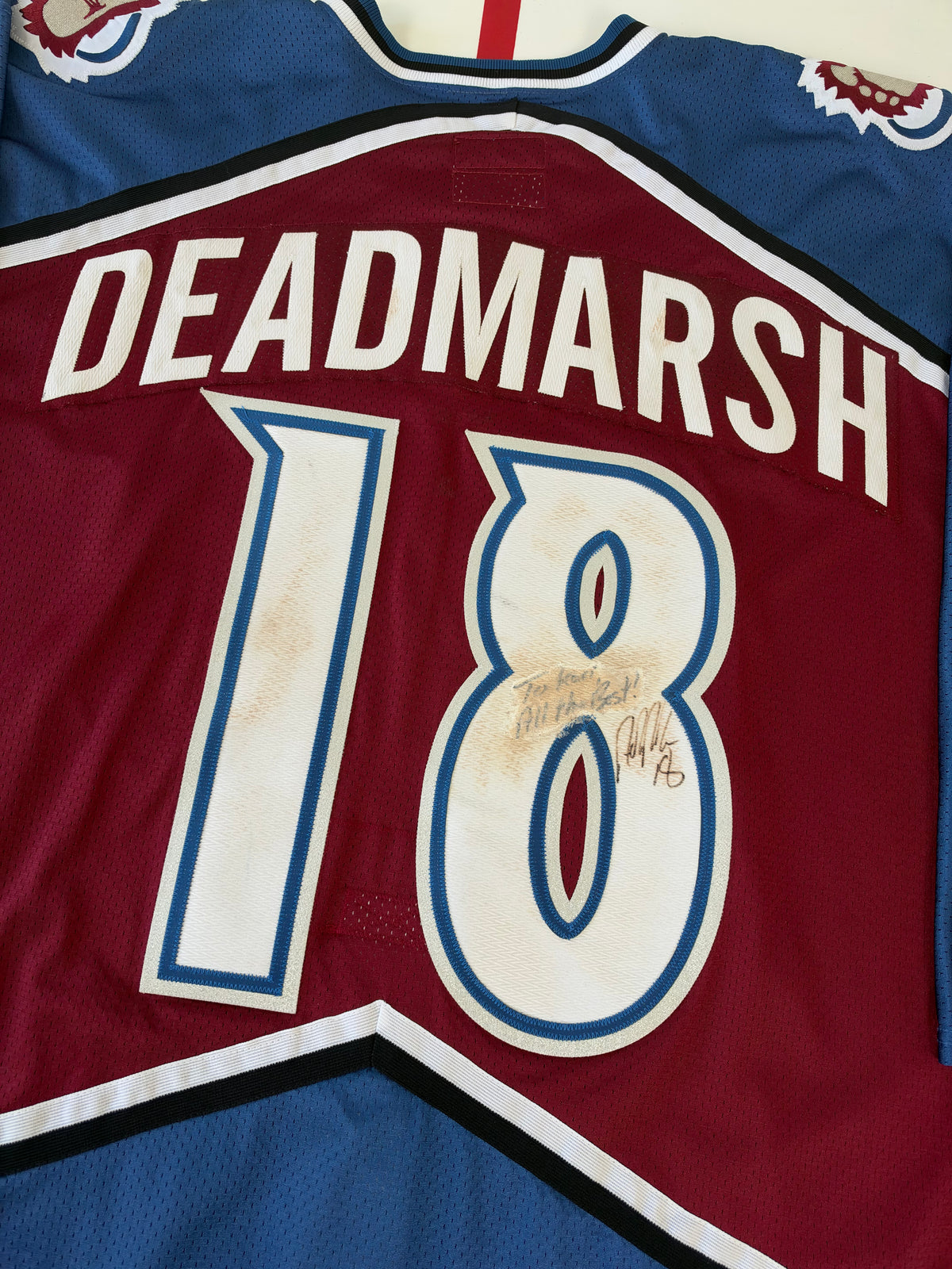 Colorado Avalanche 1996-1997 Adam Deadmarsh Game Worn NHL Hockey Jersey (56/XXL)