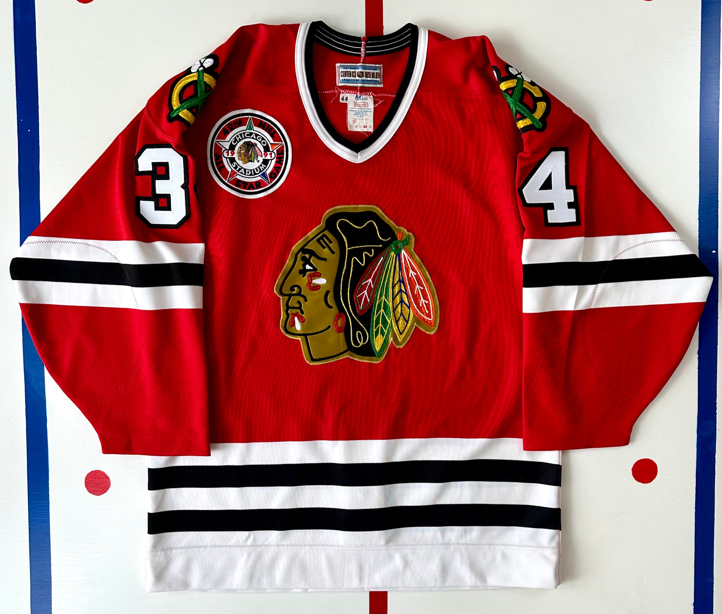 Chicago Blackhawks 1990-1991 Dominik Hasek NHL Hockey Jersey (44/Medium)