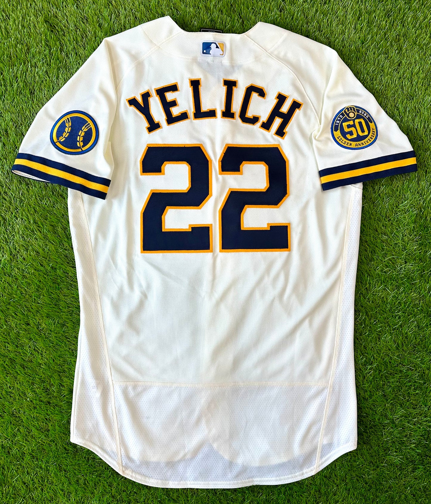 Milwaukee Brewers 2020 Christian Yelich MLB Baseball Jersey (44/Large)