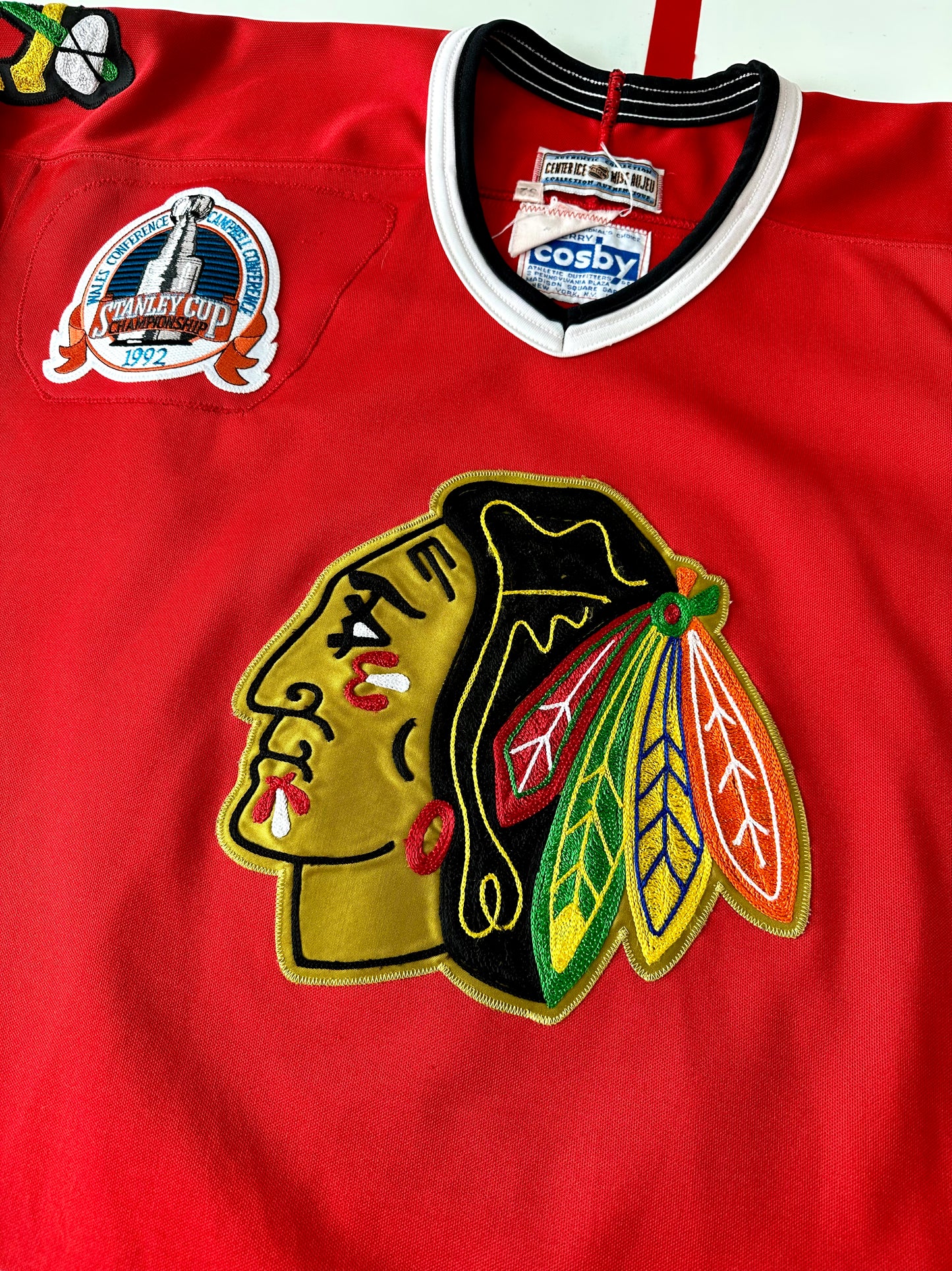 Chicago Blackhawks Jeremy Roenick 1992 Stanley Cup Finals NHL Hockey Jersey (52/XL)