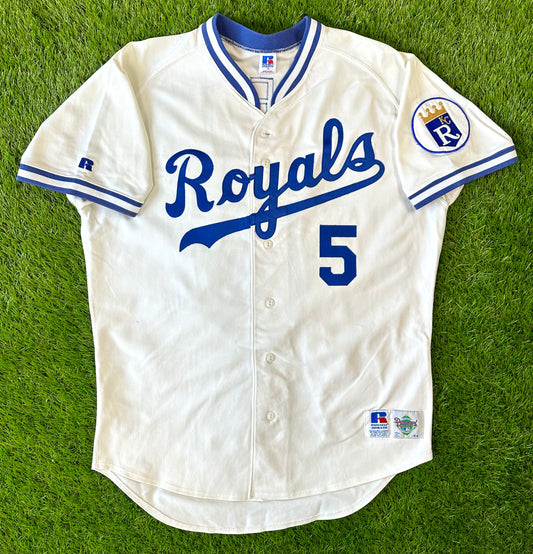 Kansas City Royals 1992 George Brett MLB Baseball Jersey (44/Large)