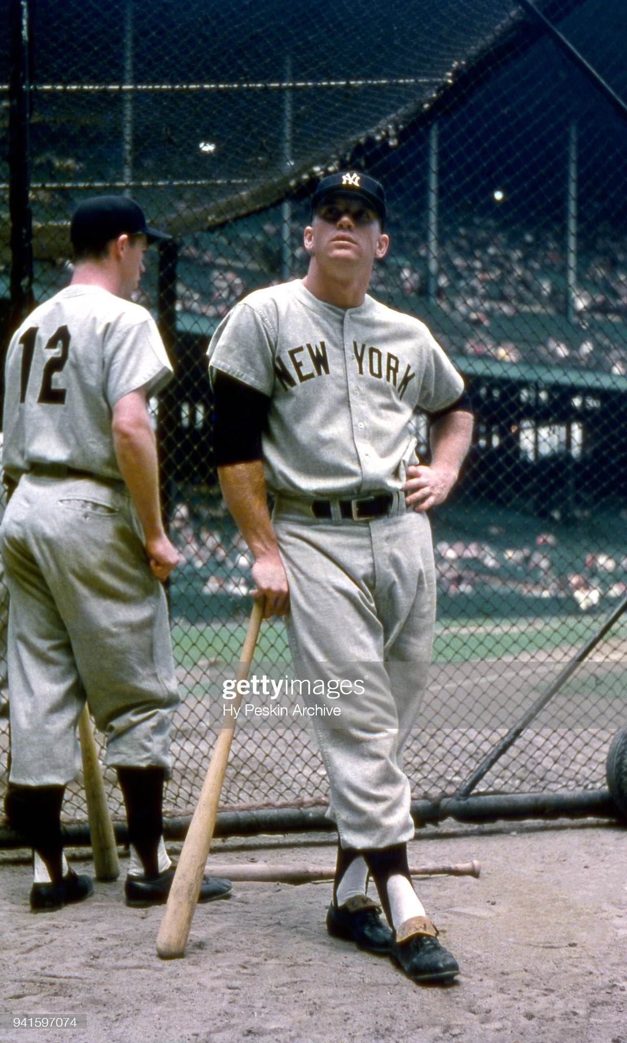 New York Yankees Mickey Mantle 1955-1960 MLB Baseball Jersey (34/Medium)