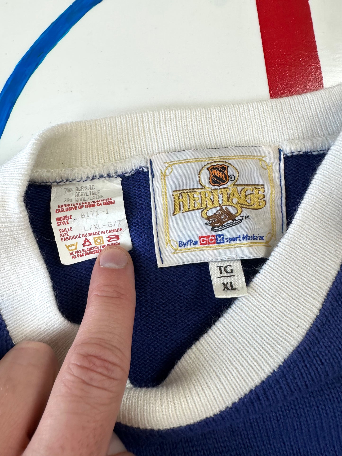 Portland Rosebuds 1926 Wool Sweater NHL Hockey Jersey (Large/XL)