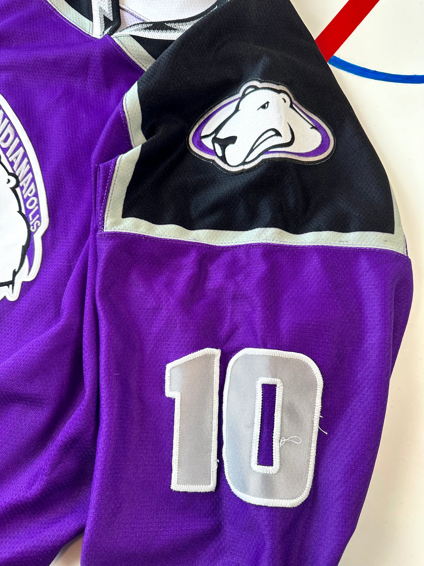 Indianapolis Ice 2000-2001 Lubos Krajcovic Game Worn Alternate CHL Hockey Jersey (XXL)