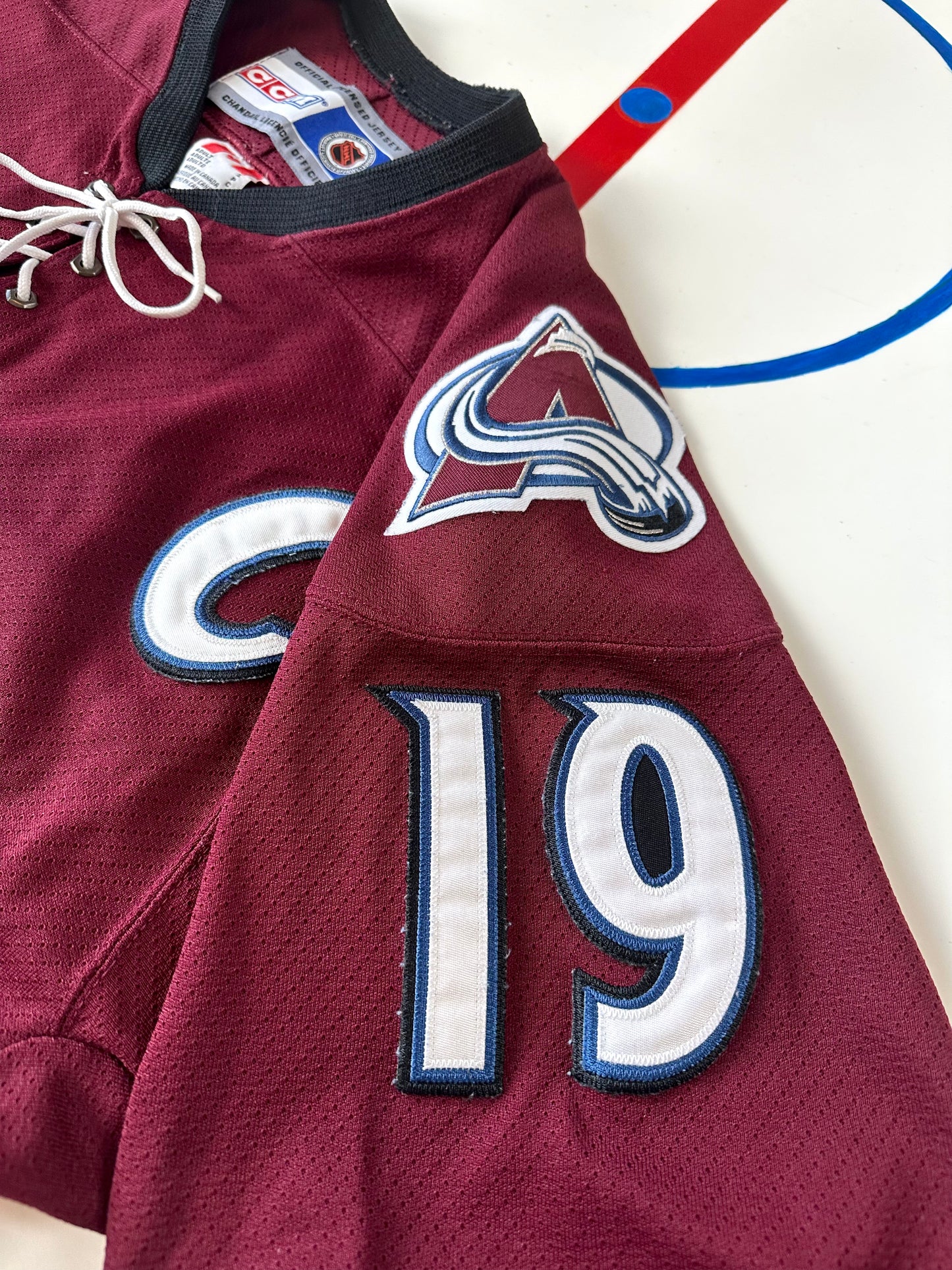 Colorado Avalanche 2001-2004 Joe Sakic Alternate NHL Hockey Jersey (Small)