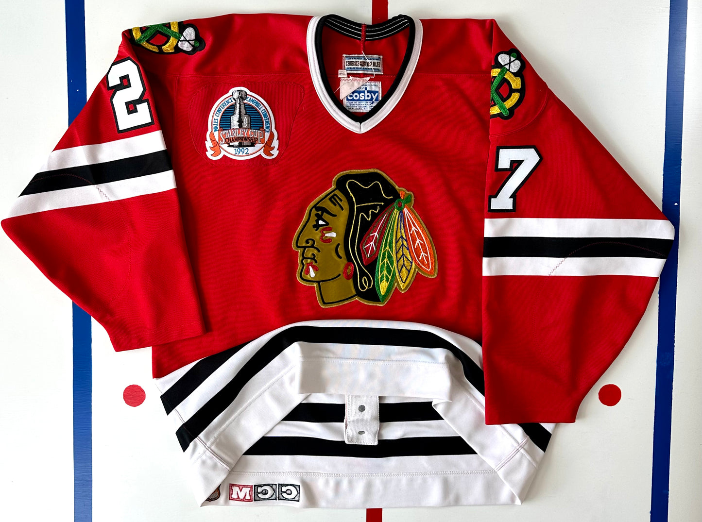 Chicago Blackhawks Jeremy Roenick 1992 Stanley Cup Finals NHL Hockey Jersey (52/XL)