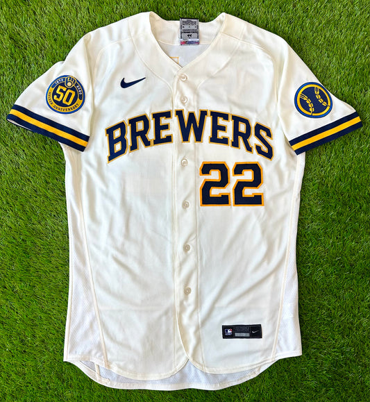 Milwaukee Brewers 2020 Christian Yelich MLB Baseball Jersey (44/Large)