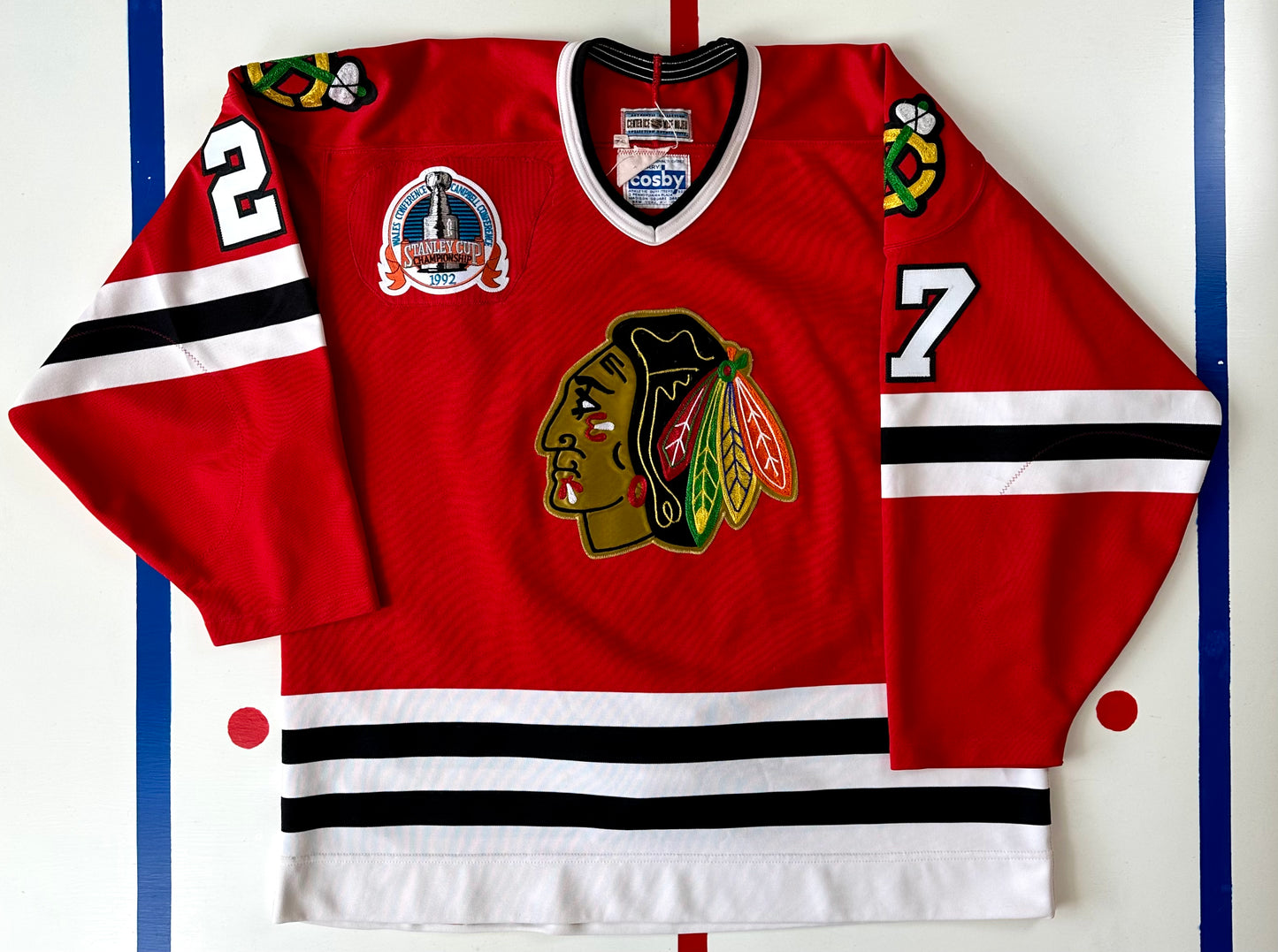 Chicago Blackhawks Jeremy Roenick 1992 Stanley Cup Finals NHL Hockey Jersey (52/XL)