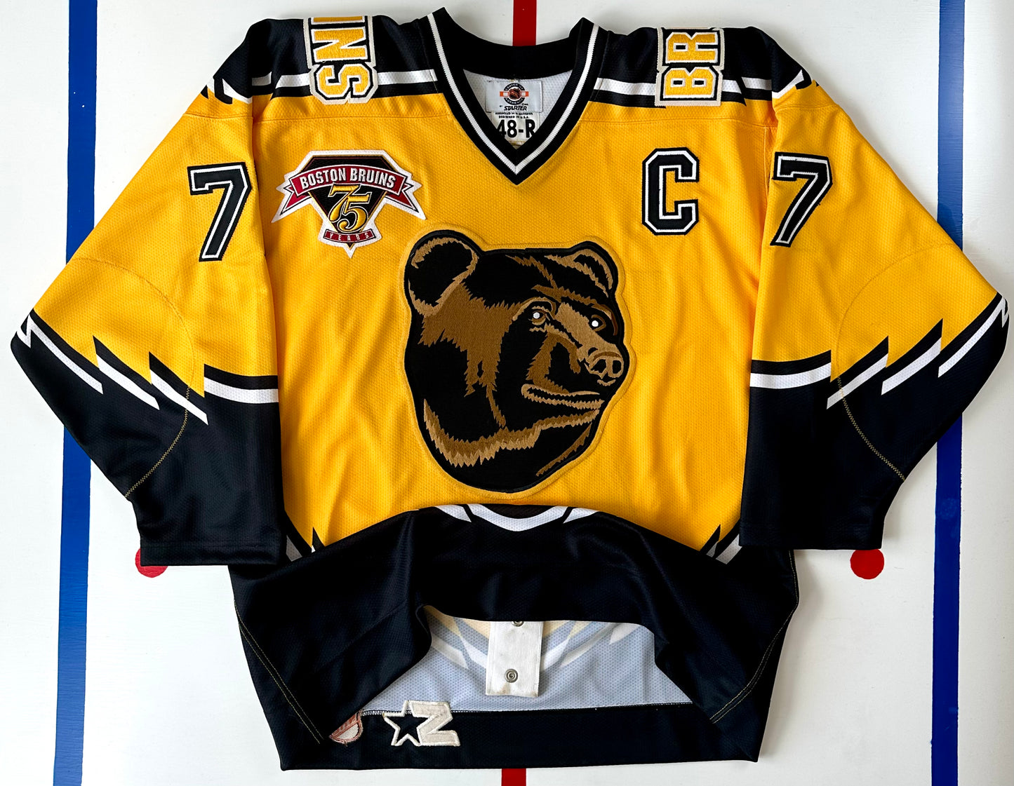 Boston Bruins 1998-1999 Ray Bourque “Pooh Bear” NHL Hockey Jersey (48/Large)