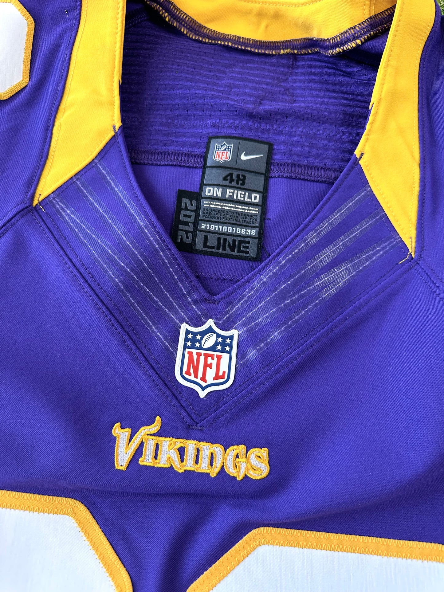 Minnesota Vikings Adrian Peterson 2012 Team Issued NFL Football Jersey (48/XL)