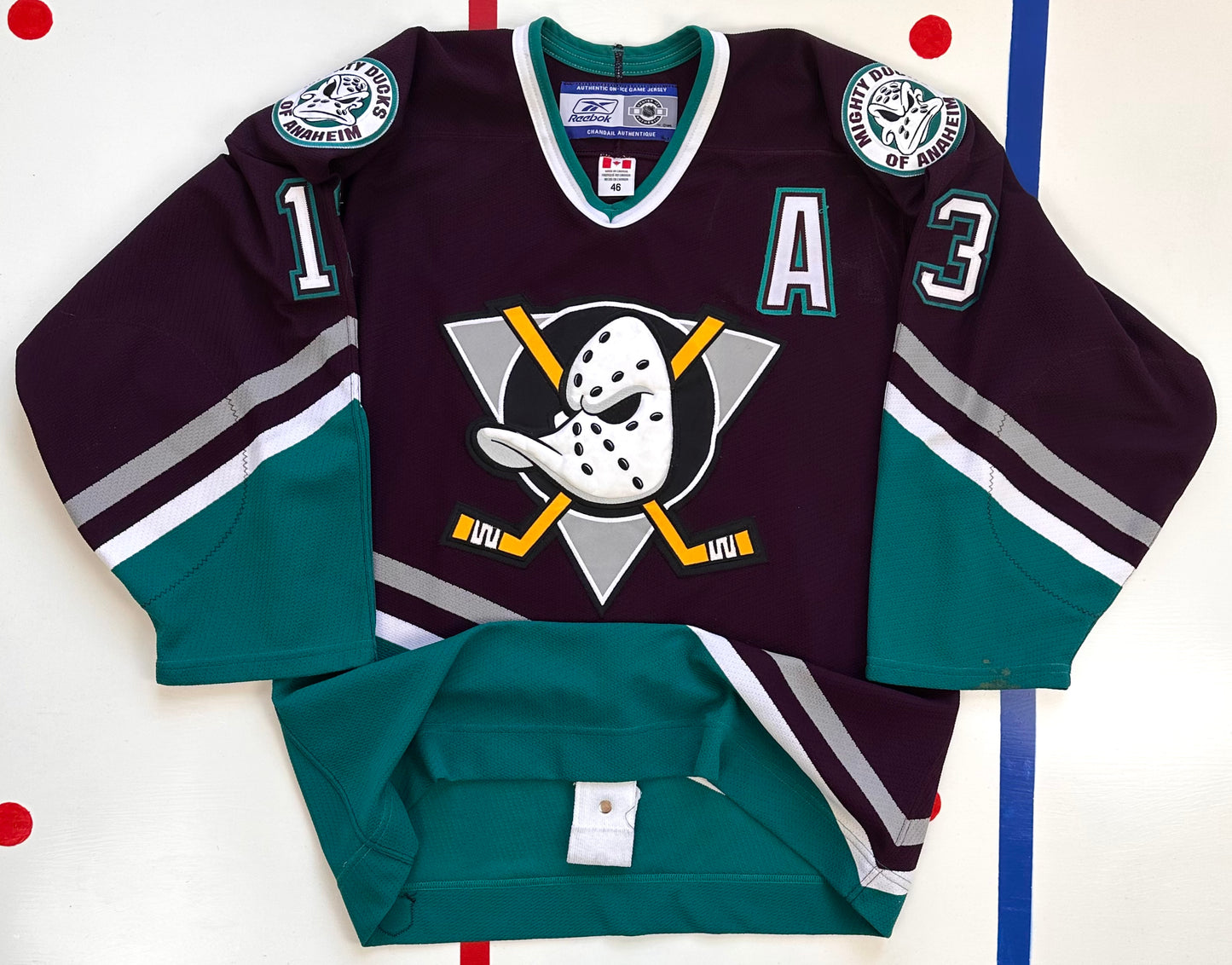 Anaheim Mighty Ducks 2005-2006 Teemu Selanne NHL Hockey Jersey (46/Medium)