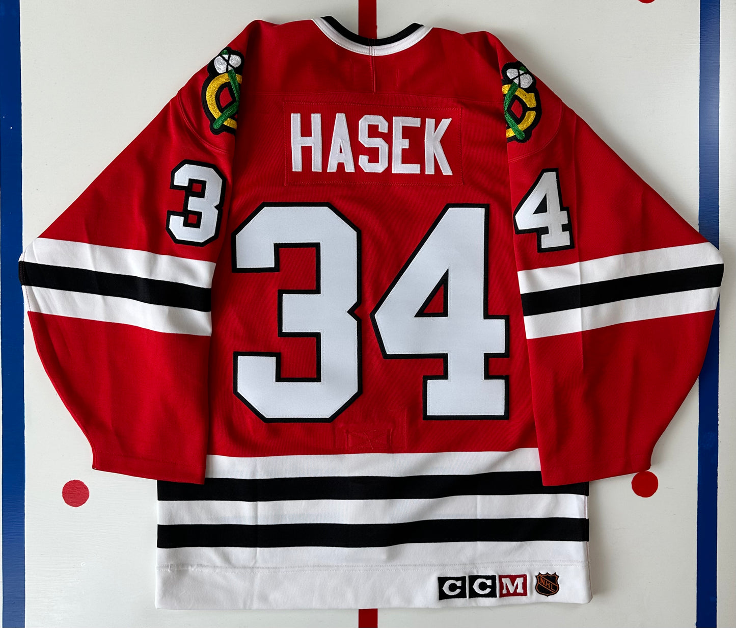 Chicago Blackhawks 1990-1991 Dominik Hasek NHL Hockey Jersey (44/Medium)