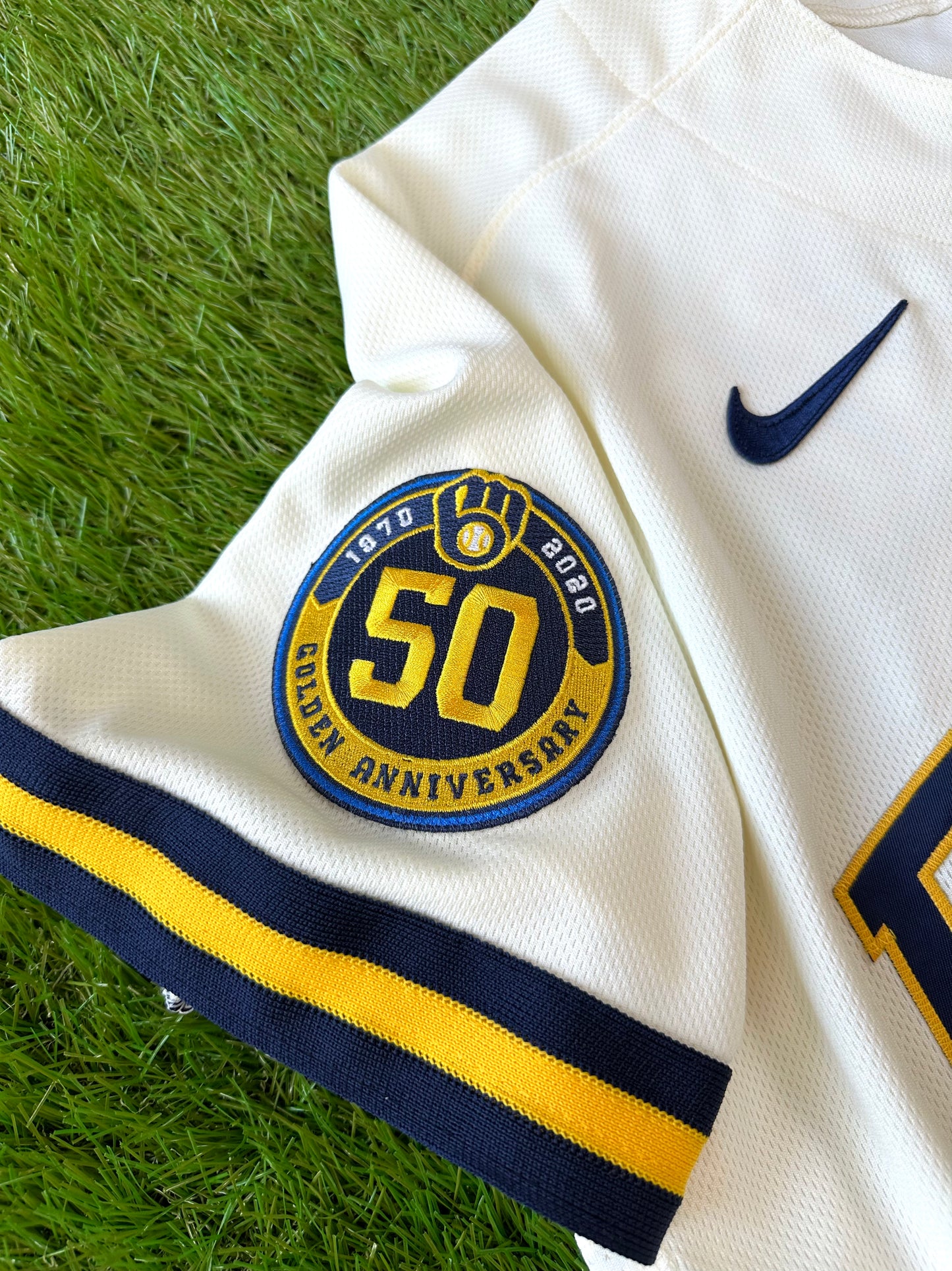 Milwaukee Brewers 2020 Christian Yelich MLB Baseball Jersey (44/Large)
