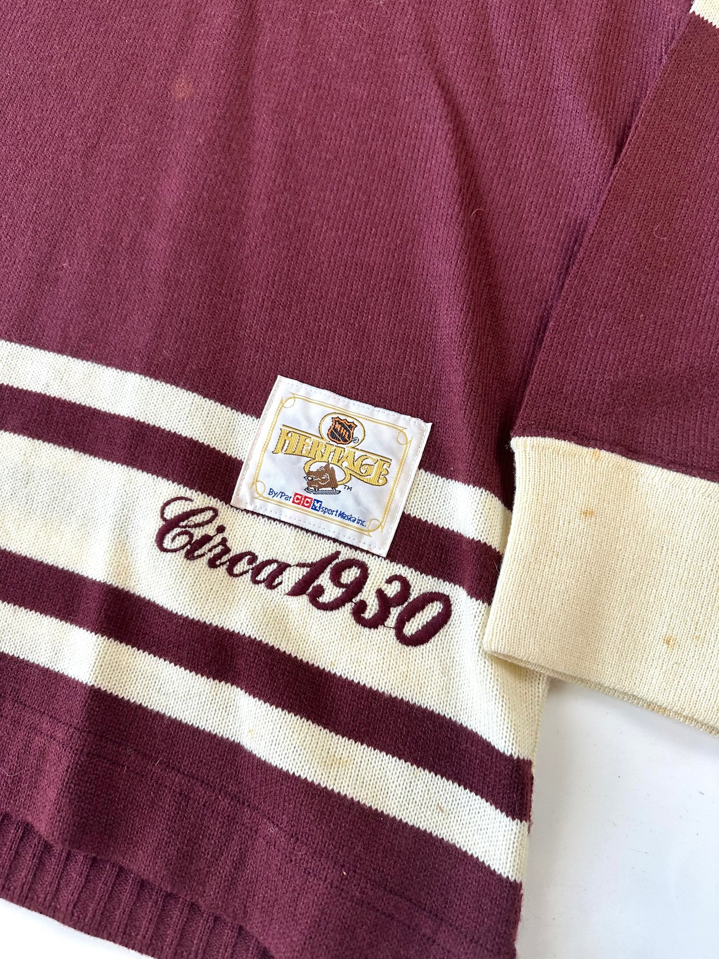 Montreal Maroons 1930 Wool Sweater NHL Hockey Jersey (XL)
