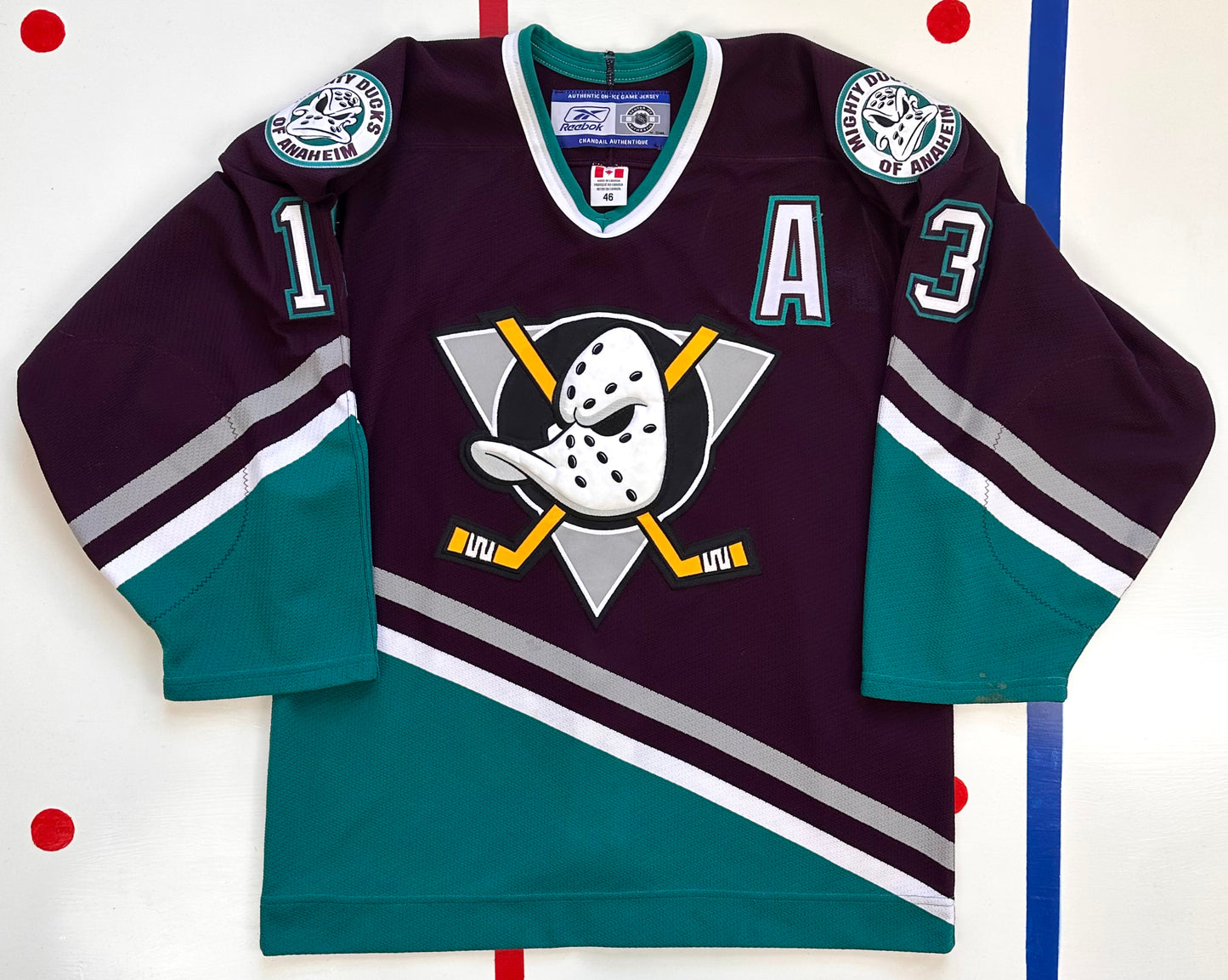Anaheim Mighty Ducks 2005-2006 Teemu Selanne NHL Hockey Jersey (46/Medium)