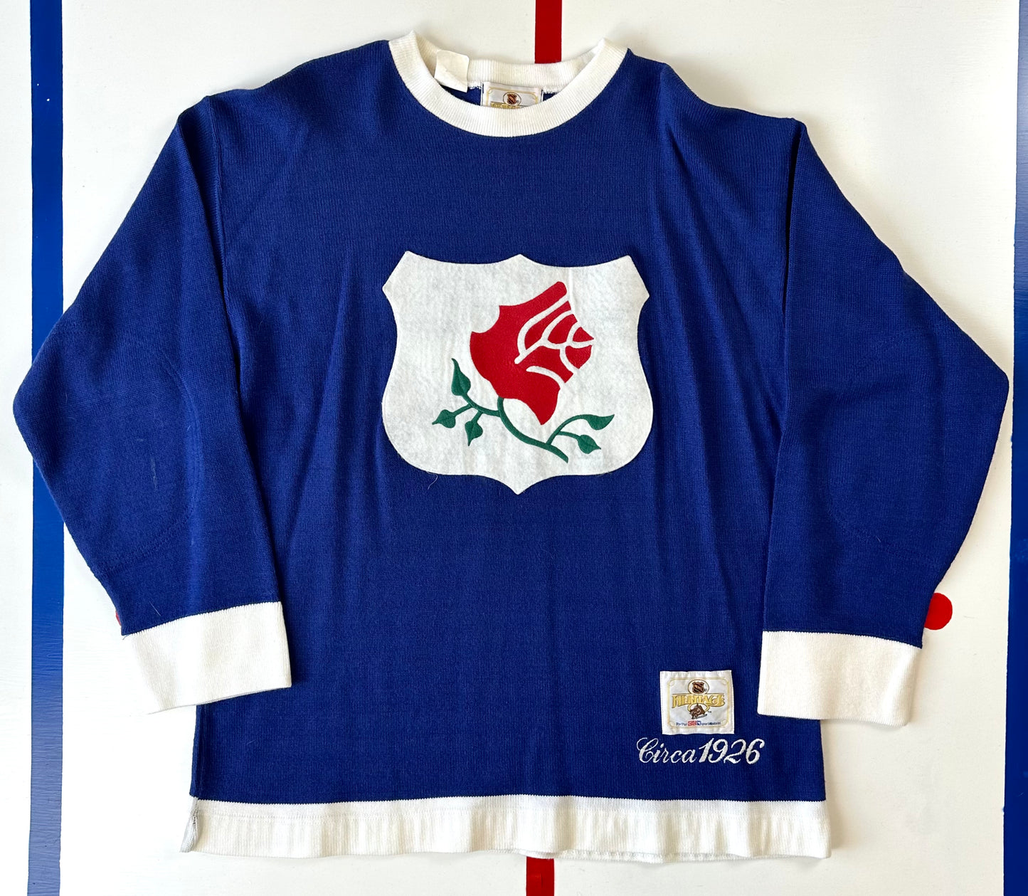 Portland Rosebuds 1926 Wool Sweater NHL Hockey Jersey (Large/XL)