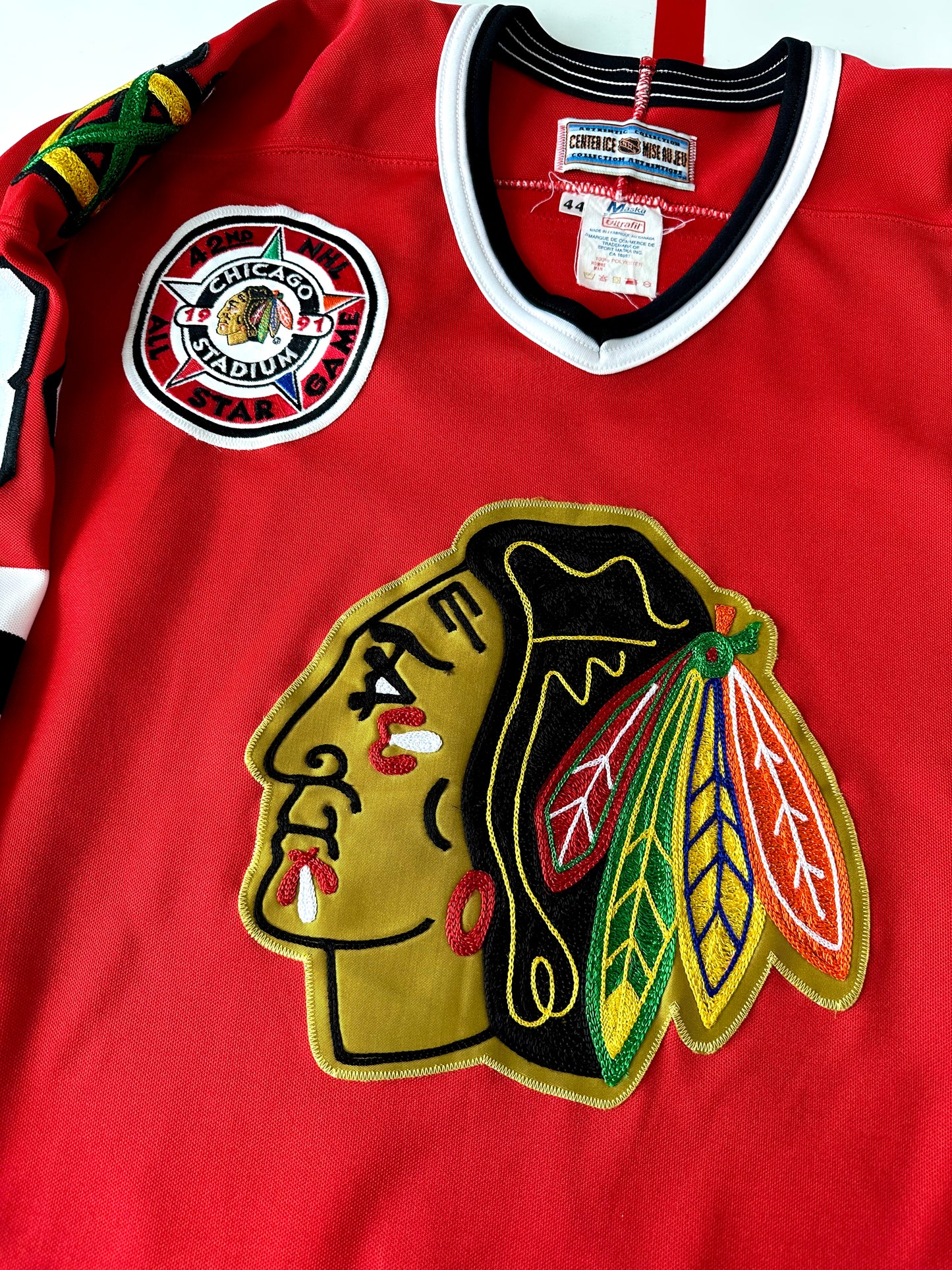 Chicago Blackhawks 1990-1991 Dominik Hasek NHL Hockey Jersey (44/Medium)