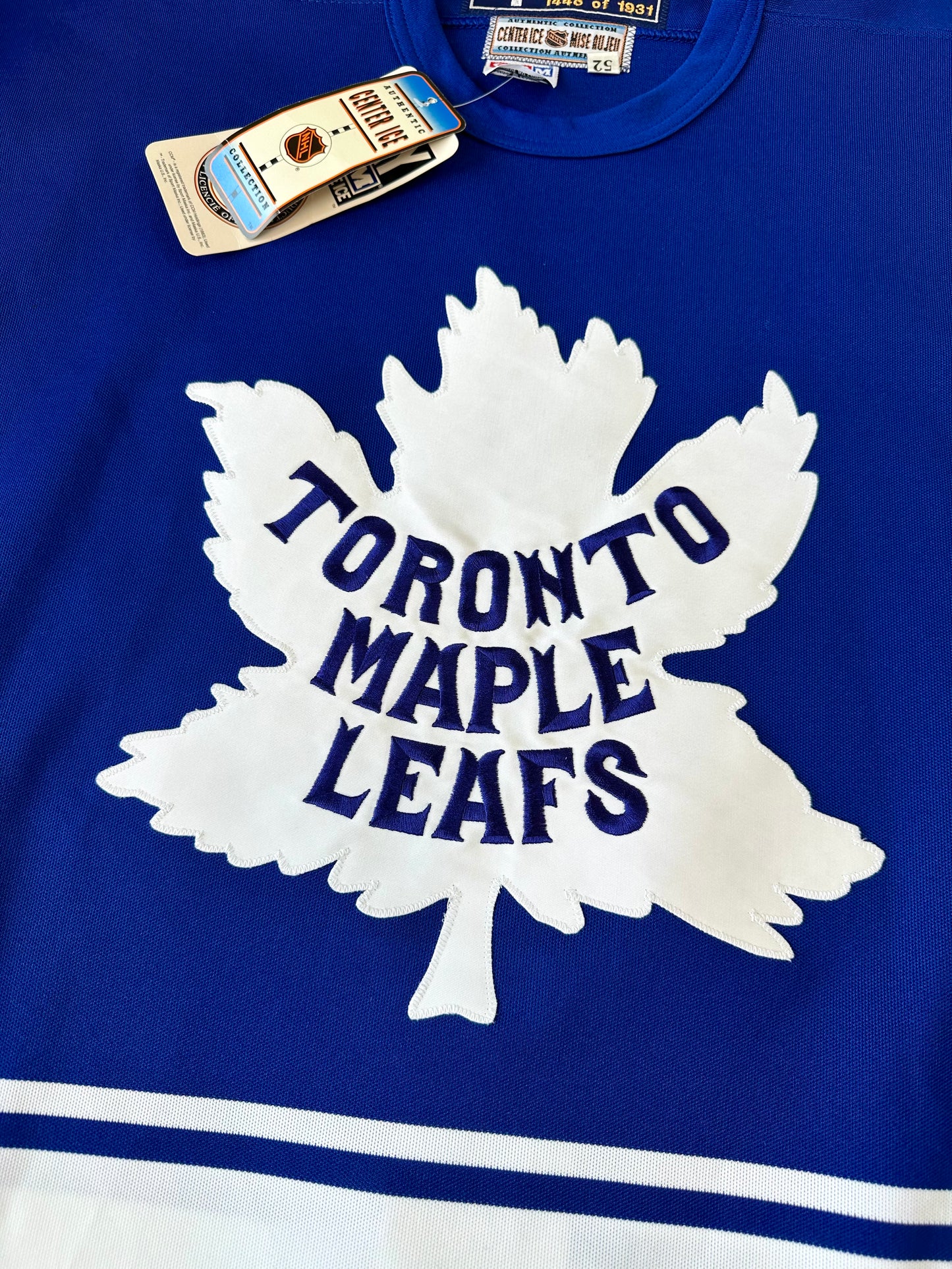 Toronto Maple Leafs 1996-1997 Felix Potvin Maple Leaf Gardens 65th Anniversary NHL Hockey Jersey (52/XL)