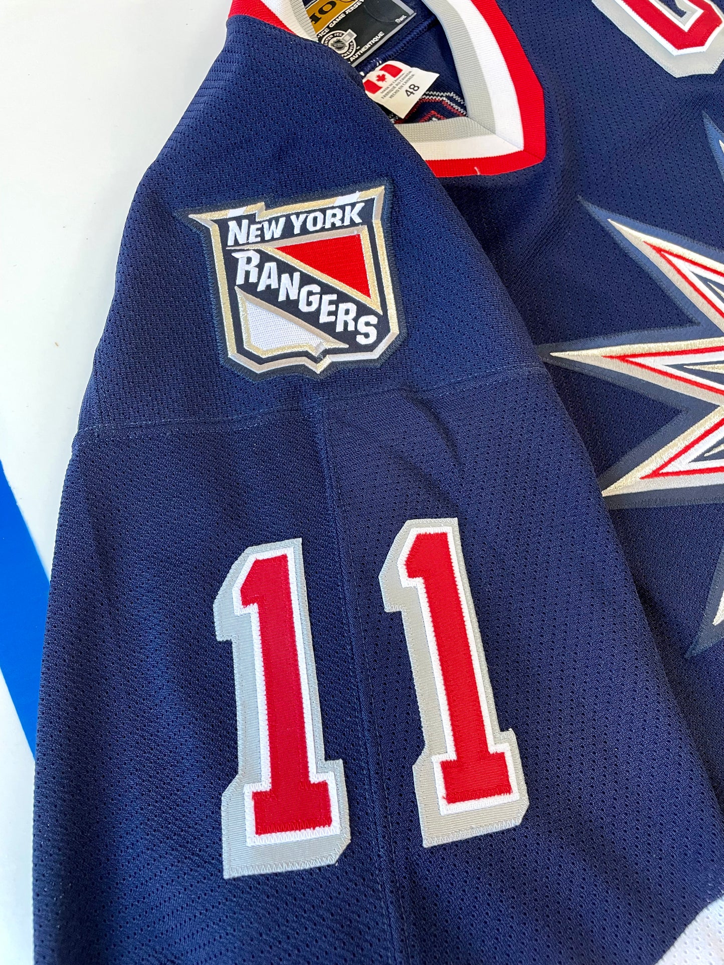 New York Rangers 2001-2004 Mark Messier “Lady Liberty” Hockey Jersey (48/Large)