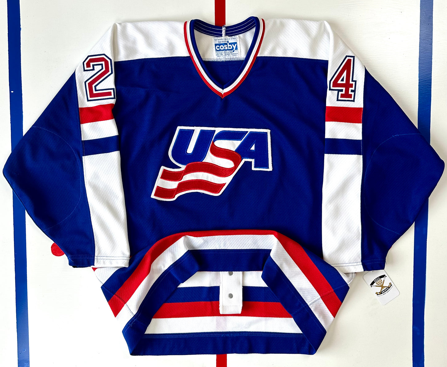 Team USA Chris Chelios 1987 Canada Cup Hockey Jersey (50/XL)