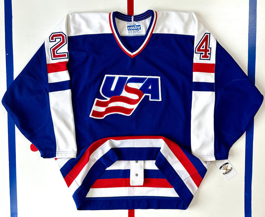 Team USA Chris Chelios 1987 Canada Cup Hockey Jersey (50/XL)