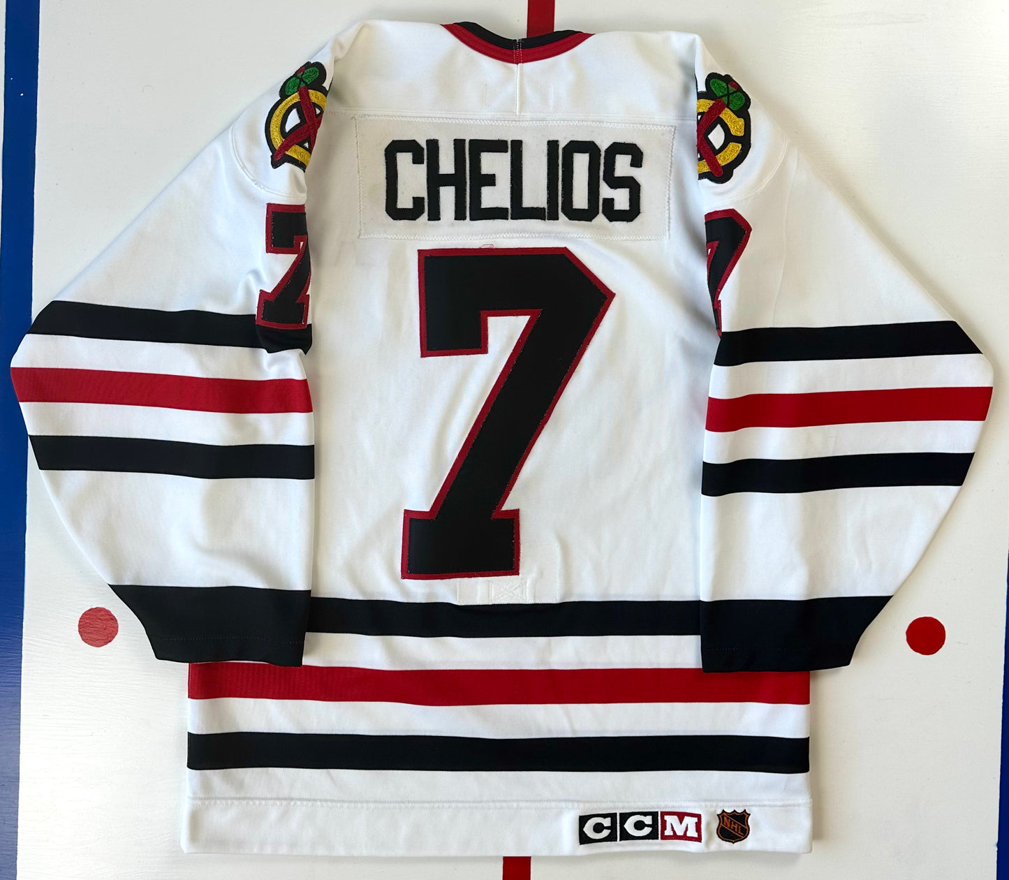 Chicago Blackhawks 1990-1993 Chris Chelios NHL Hockey Jersey (44/Medium)