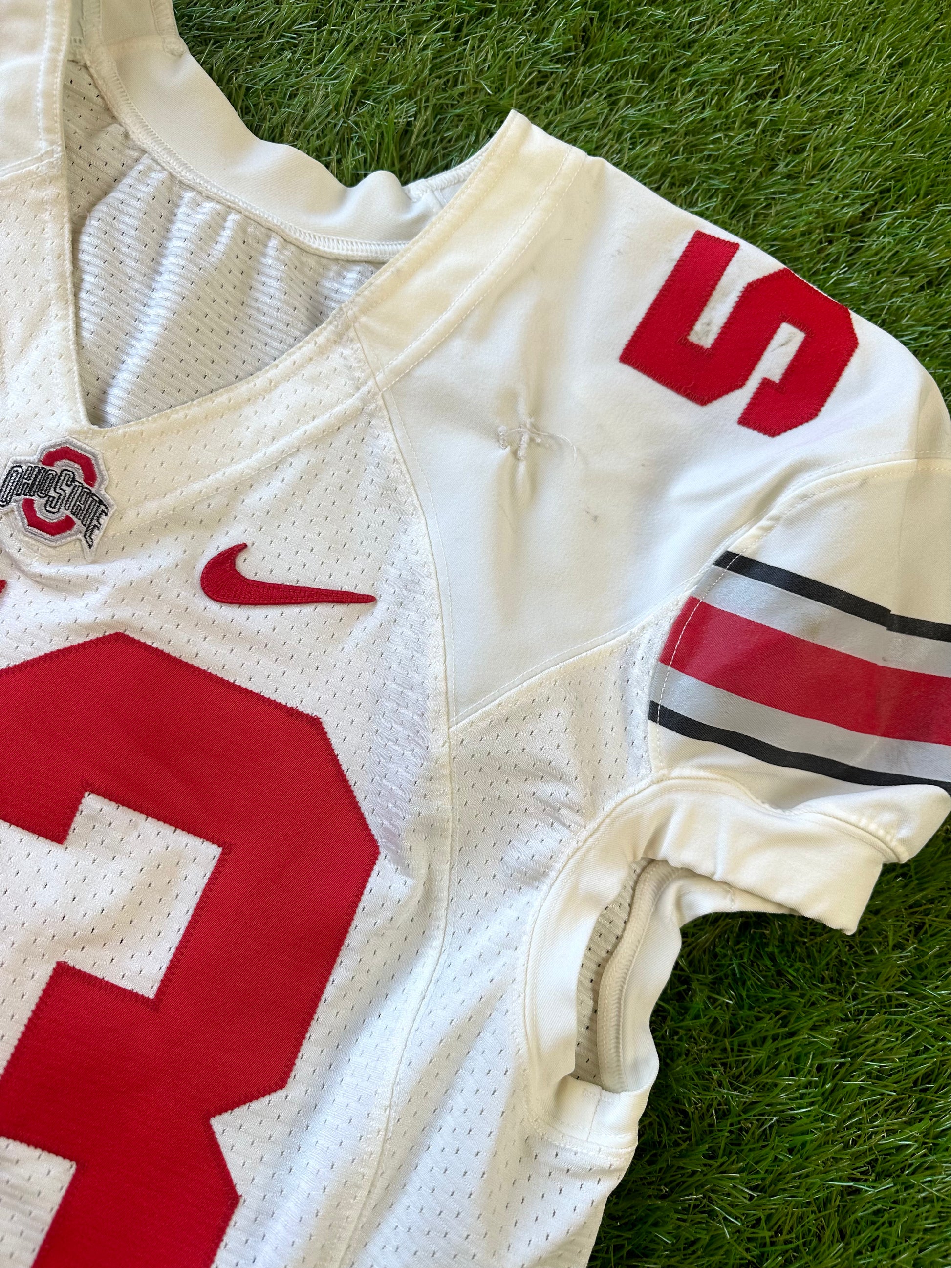Ohio State University 2007 BCS National Championship Game Worn College Football Jersey 46 Large