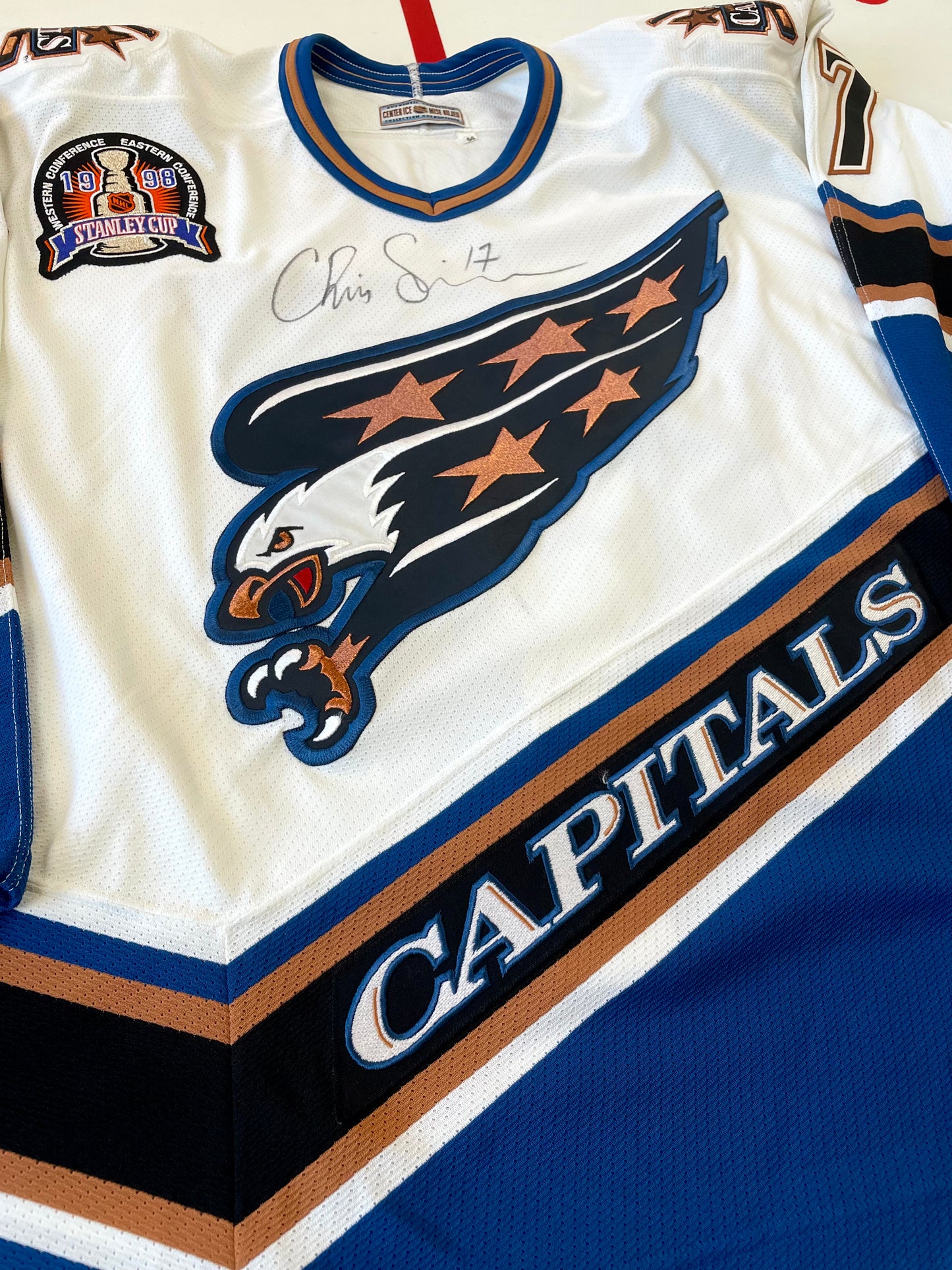 Washington Capitals Chris Simon 1998 Stanley Cup Finals NHL Hockey Jersey (54/XXL)