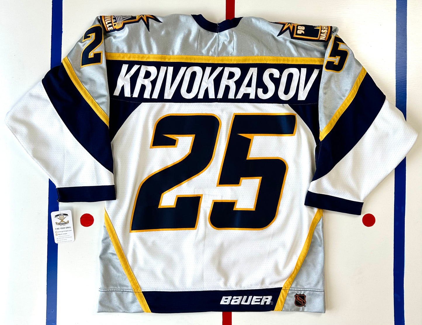 Nashville Predators 1998-1999 Sergei Krivokrasov NHL Hockey Jersey (48/Large)