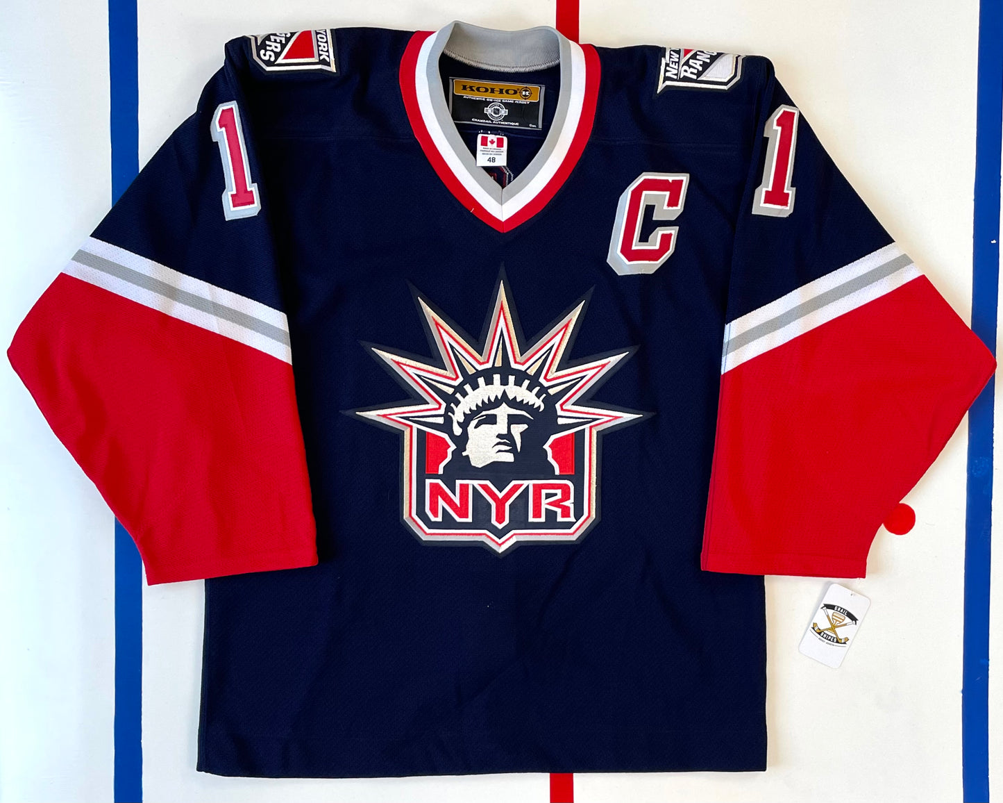New York Rangers 2001-2004 Mark Messier “Lady Liberty” Hockey Jersey (48/Large)