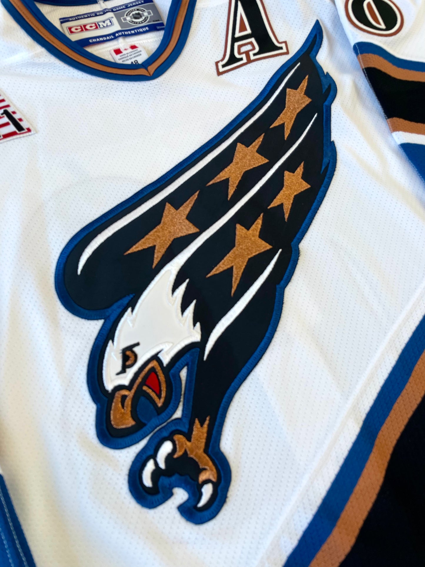 Washington Capitals 2001 -02 Jaromir Jagr “Screaming Eagle” Hockey Jersey (48/Large)