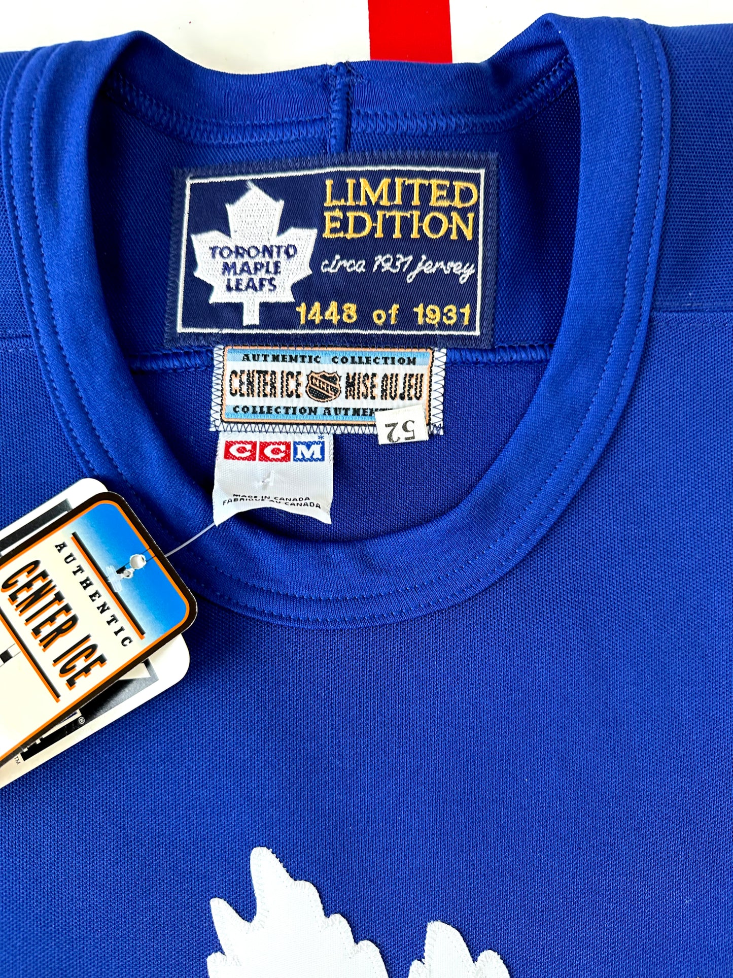 Toronto Maple Leafs 1996-1997 Felix Potvin Maple Leaf Gardens 65th Anniversary NHL Hockey Jersey (52/XL)