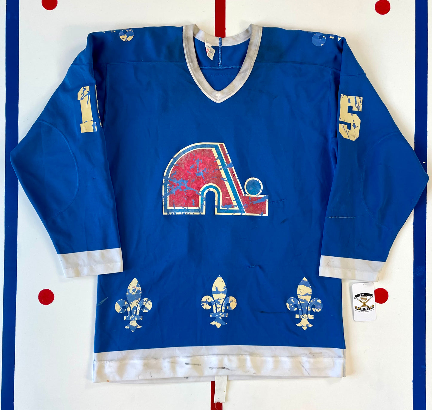Quebec Nordiques 1982-83 Richard David Game Worn Hockey Jersey (48/Large)